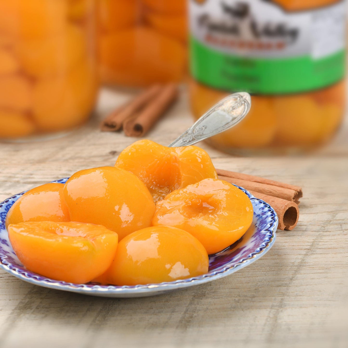 Amish Valley Products Old Fashioned VANILLA Peaches Halves Canned Jarred Peach in 32 oz Glass Jar