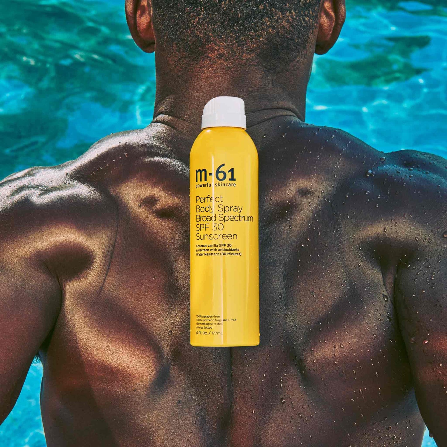 m-61 Body Spray Sunscreen SPF 30 | Non-Aerosol Continuous Sunscreen Spray, Coconut Vanilla Scented - 6 Fl Oz.