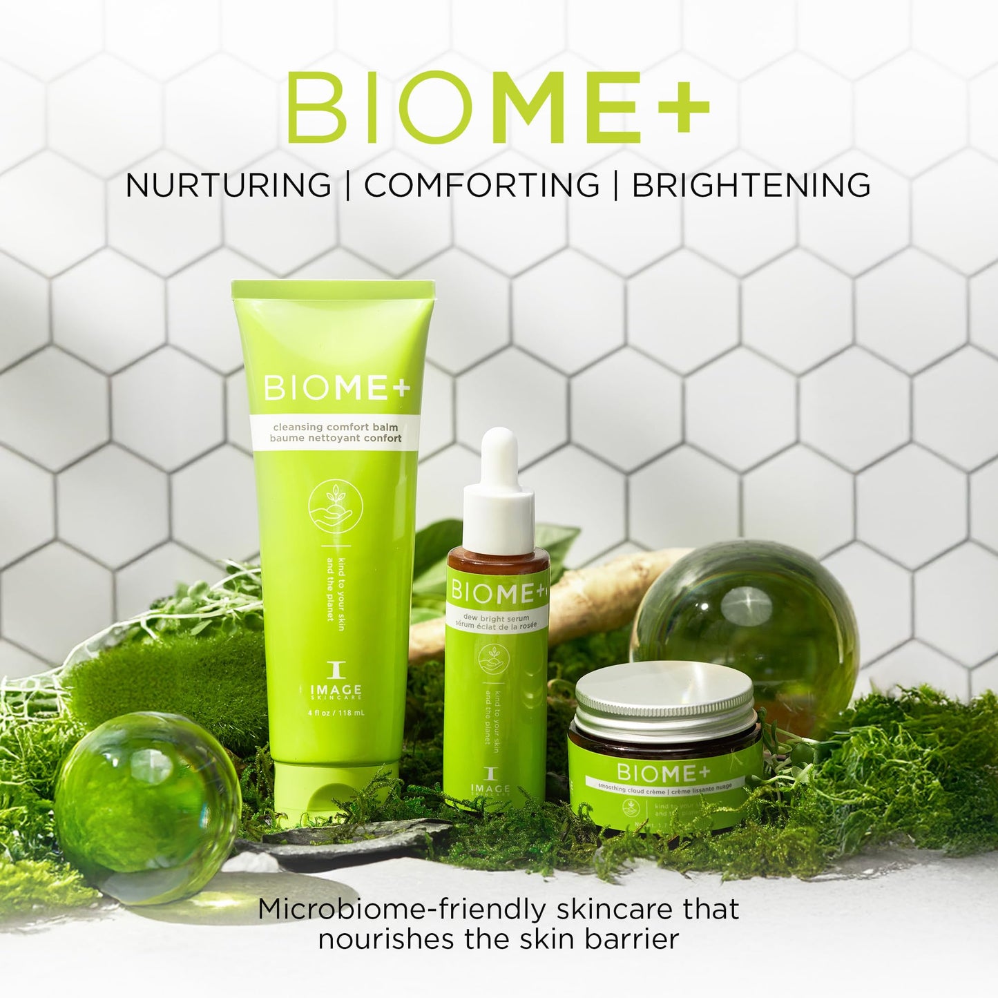 IMAGE Skincare, BIOME+ Smoothing Cloud Crème, Microbiome Friendly Face Night Cream, Supports Skin Moisture Barrier
