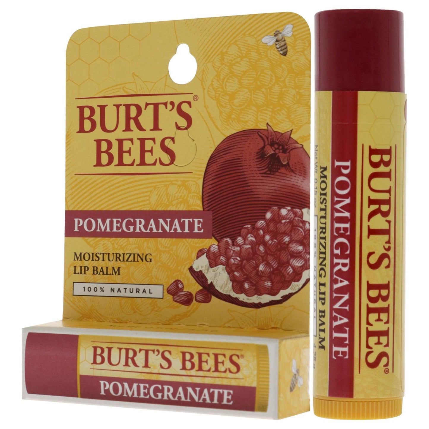 Burt's Bees Lip Balm, Pomegranate Oil, 0.15 Ounce Tube