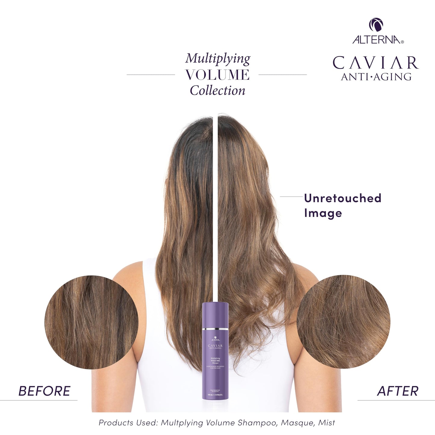 Alterna CAVIAR Anti-Aging Multiplying Volume Masque 5 Fl Oz | Lightweight Hydrating Hair Volumizer Mask for Fine, Thin, Limp or Flat Hair | Adds Shine & Body | Strengthens, Detangles & Boosts Fullness