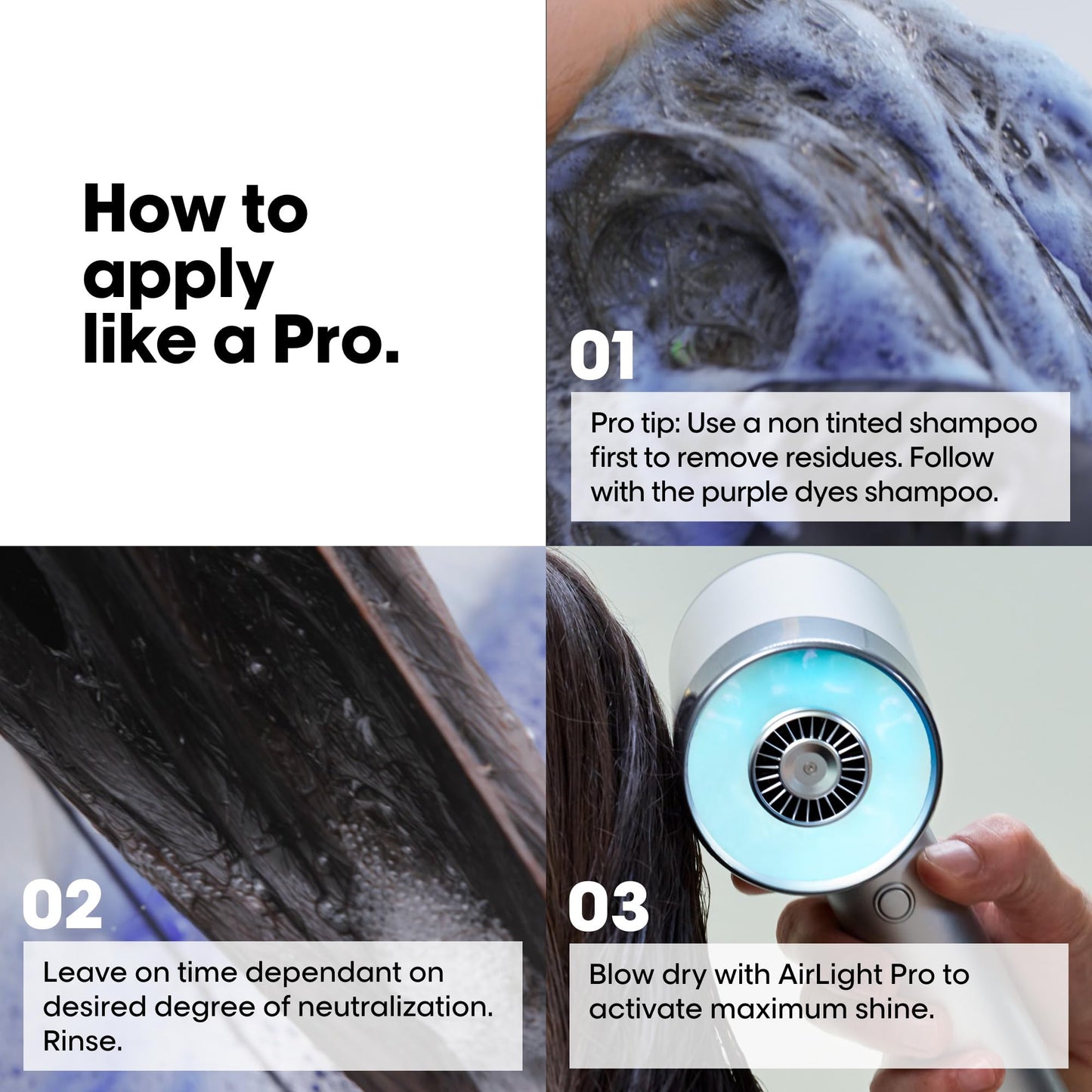 L'Oréal Professionnel Paris Vitamino Color Spectrum Purple Shampoo - Neutralizes Yellow Tones, Enhances Shine & Vibrancy, Maintains Day 1 Hair Color, Hydrates & Strengthens Blonde Hair