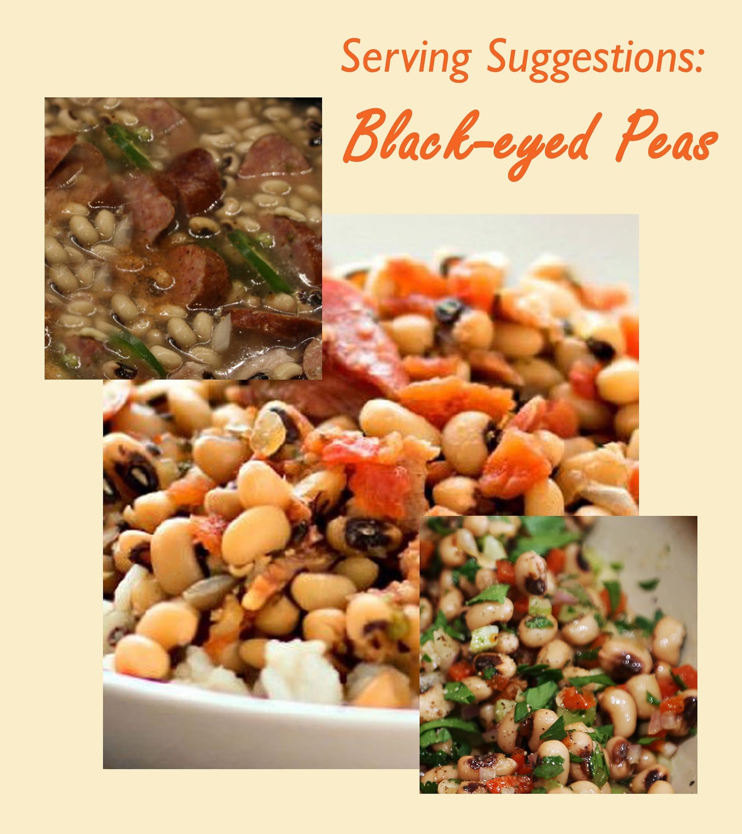 Trappey's Bacon Flavored Blackeyed Peas with Jalapenos, 15 Ounce Cans, (Pack of 3) Bundled with a JFS Recipe Card