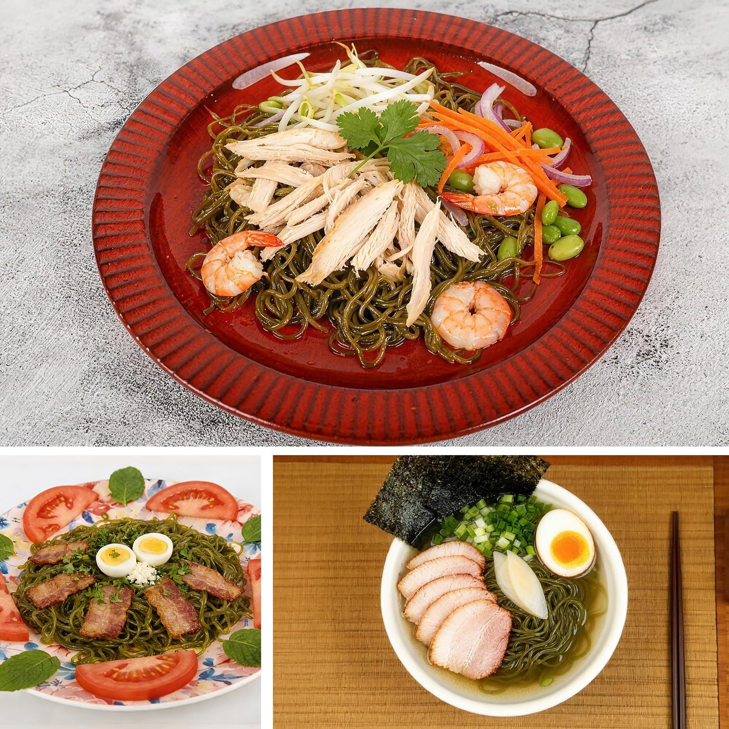 SUNGIVEN Organic Kelp Noodles 50.8 Oz Low Sodium Gluten Free Keto Low Calorie Vegan 6.35 Oz Pack of 8