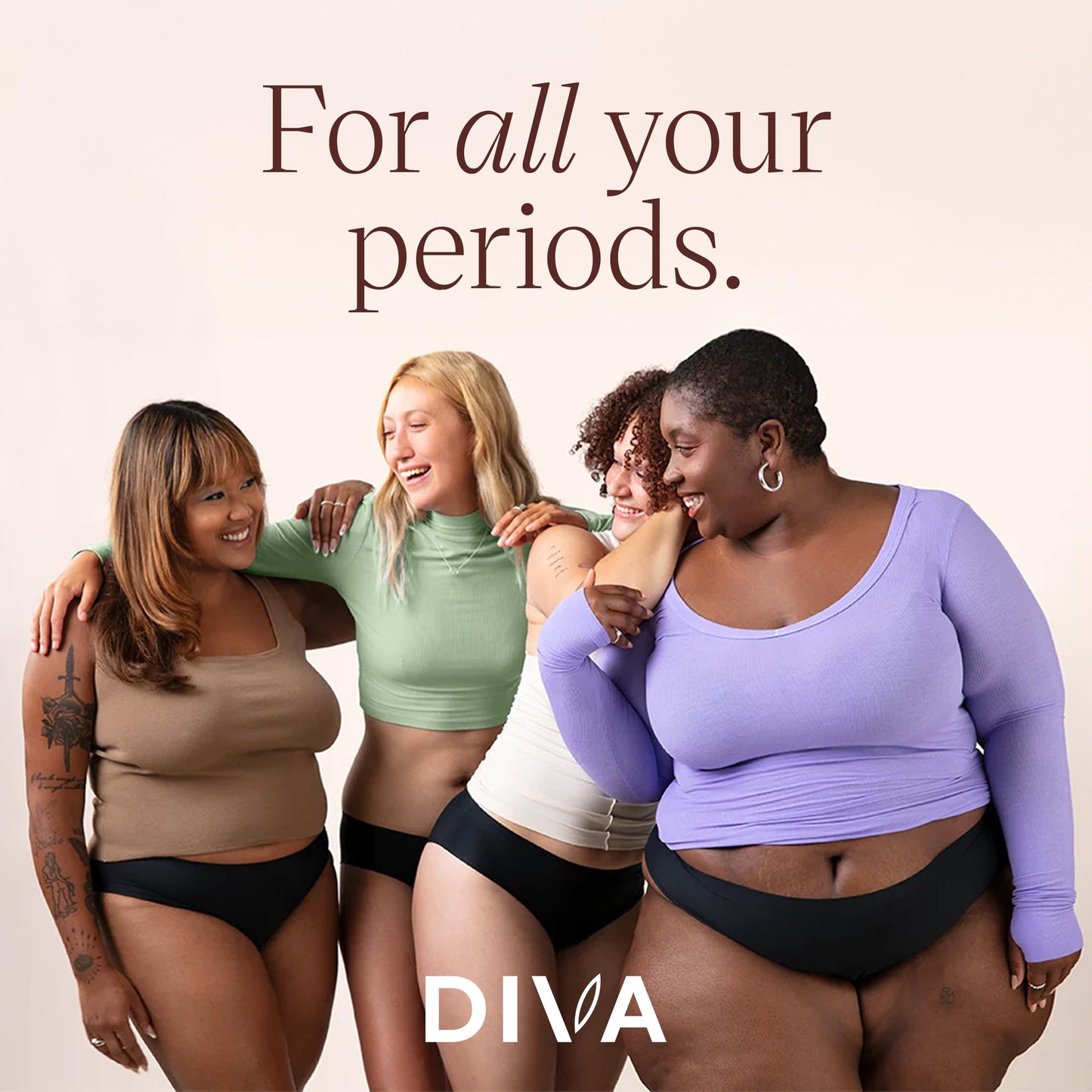 DIVA Reusable Period Underwear - Quick Dry Menstrual Underwear - Period Panties - Seamless Bikini, Black