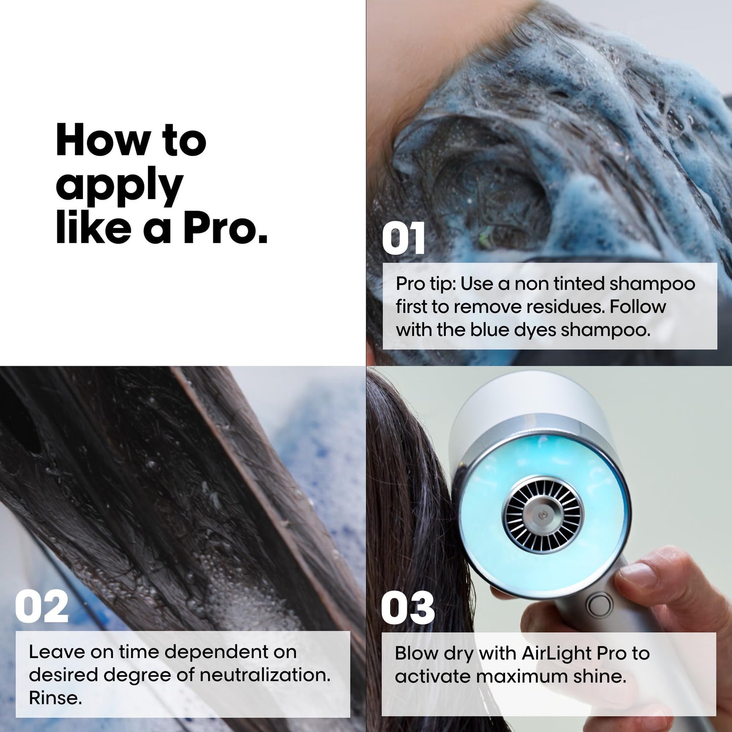 L'Oréal Professionnel Paris Vitamino Color Spectrum Blue Shampoo - Neutralizes Orange Tones, Enhances Shine & Vibrancy, Maintains Day 1 Hair Color, Hydrates & Strengthens Light Brown Hair