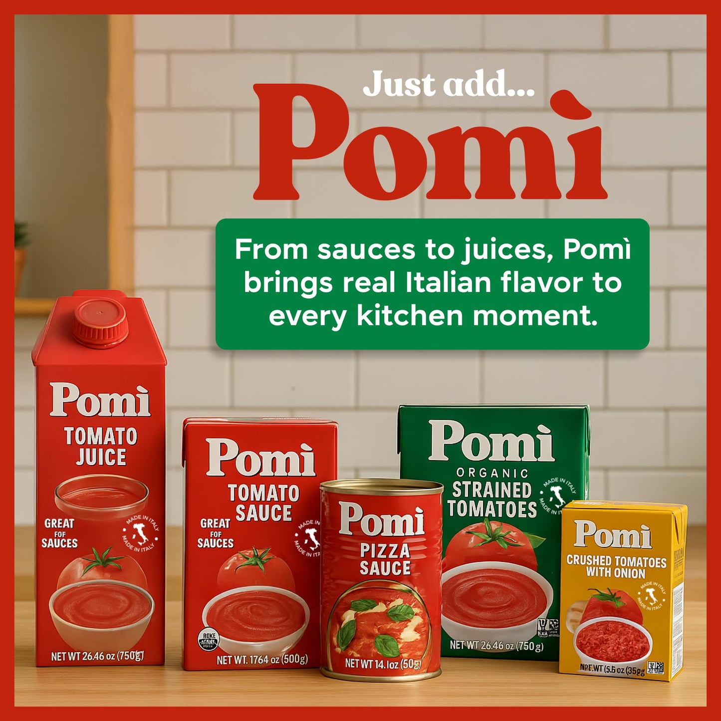 Pomì Strained Tomatoes 26.46oz (Pack of 12) - Creamy, Velvety Tomato Puree, No Additives or Preservatives - Made in Italy with 100% Fresh Italian Tomatoes - BPA-Free, Gluten-Free