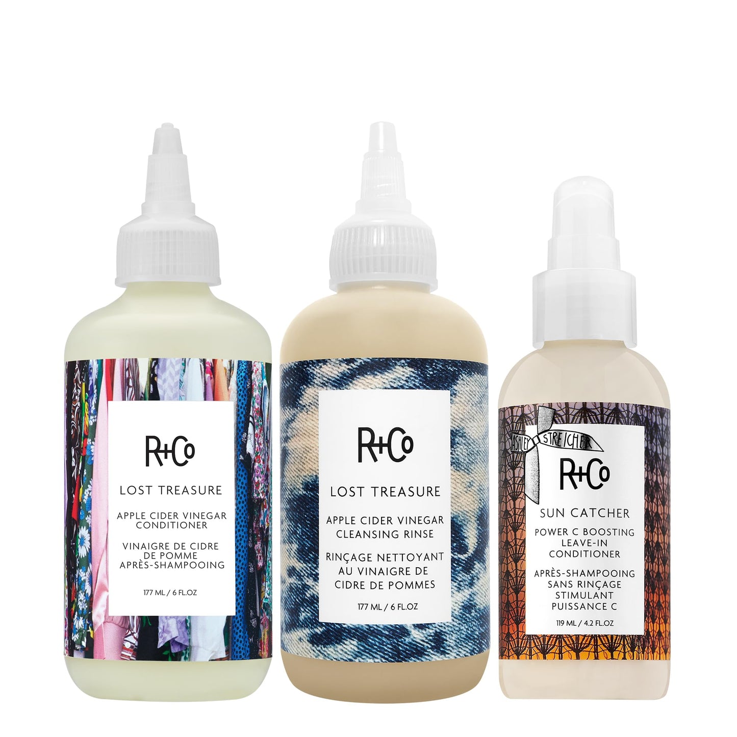 R+Co Lost Treasure Apple Cider Vinegar Cleansing Rinse | Dramatic Shine + Softens Hair + Preserves Color | Vegan + Cruelty-Free | 6 Oz