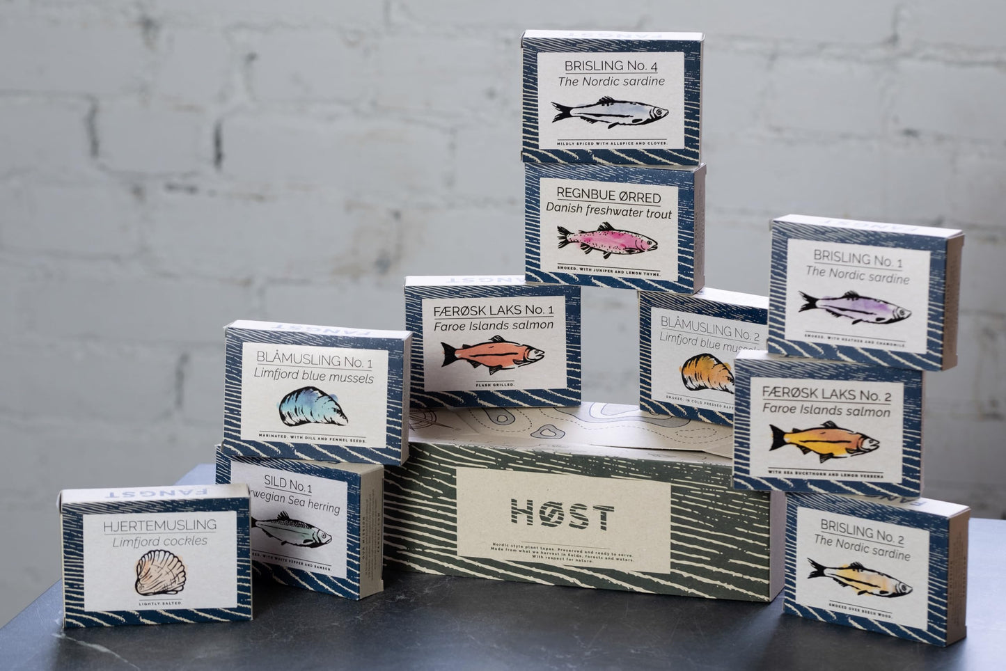Fangst explorer Box | Variety Pack of Nordic Tinned Fish | 10ea Cans of Fish