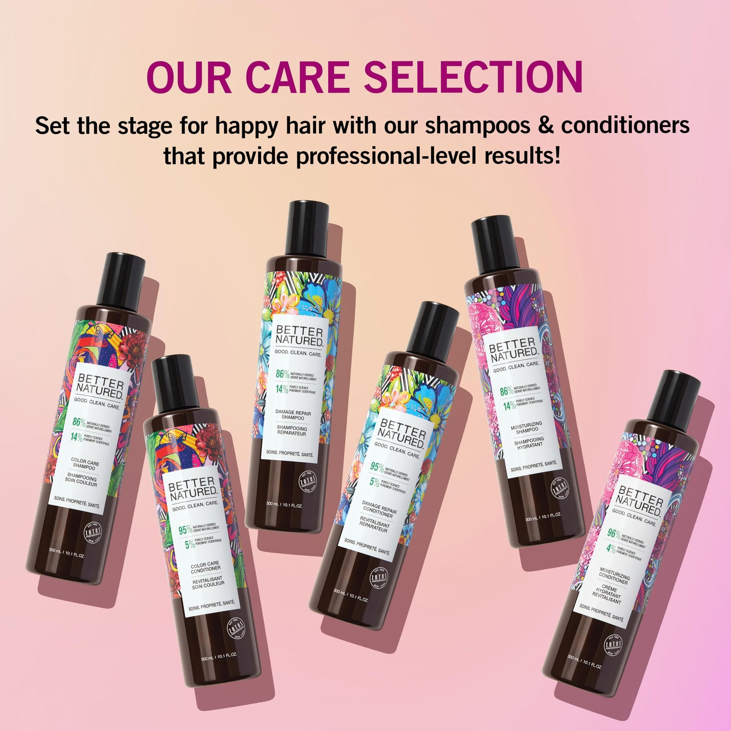 Better Natured Moisturizing Shampoo and Conditioner | Restore Moisture, Softness & Shine | Dry, Medium, Fine Hair | Vegan | Paraben Free