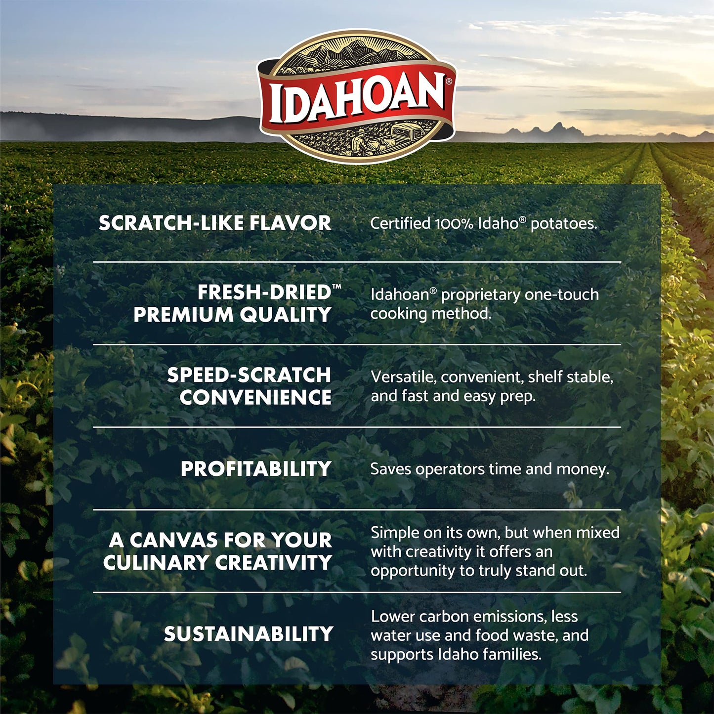 Idahoan CREAMY Classic Mashed Potatoes, 13 oz. Pouches (Pack of 24)