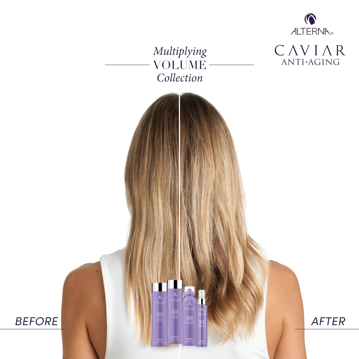 Alterna Haircare CAVIAR Anti-Aging Multiplying Volume Shampoo and Conditioner 16.5 oz | For Fine, Thin Hair | Create Instant Volume and Thickness | Sulfate Free