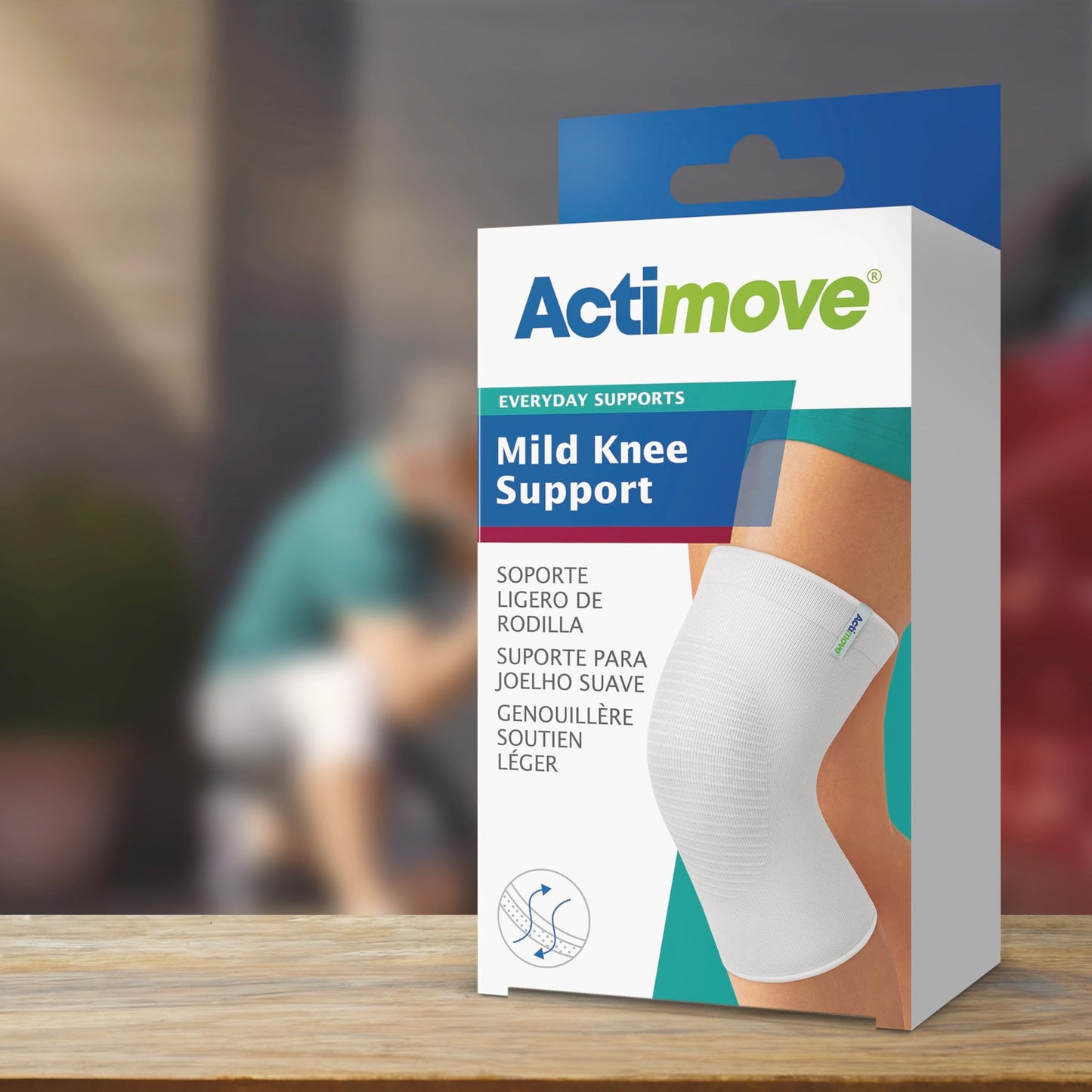 Actimove Everyday Supports Mild Knee Support - Mild Support, Lightweight, Easy to Apply for Slightly Swollen and Aching Knees – White, X-Large