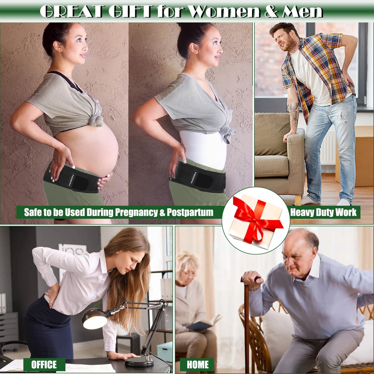 Sacroiliac SI Hip Belt for Women Men SI Joint Hip Belt Lower Back Support Brace Hip Braces for Hip Pain Pelvic Support Belt Adjustable Sciatica Pelvis Lumbar Pain Relief Trochanter