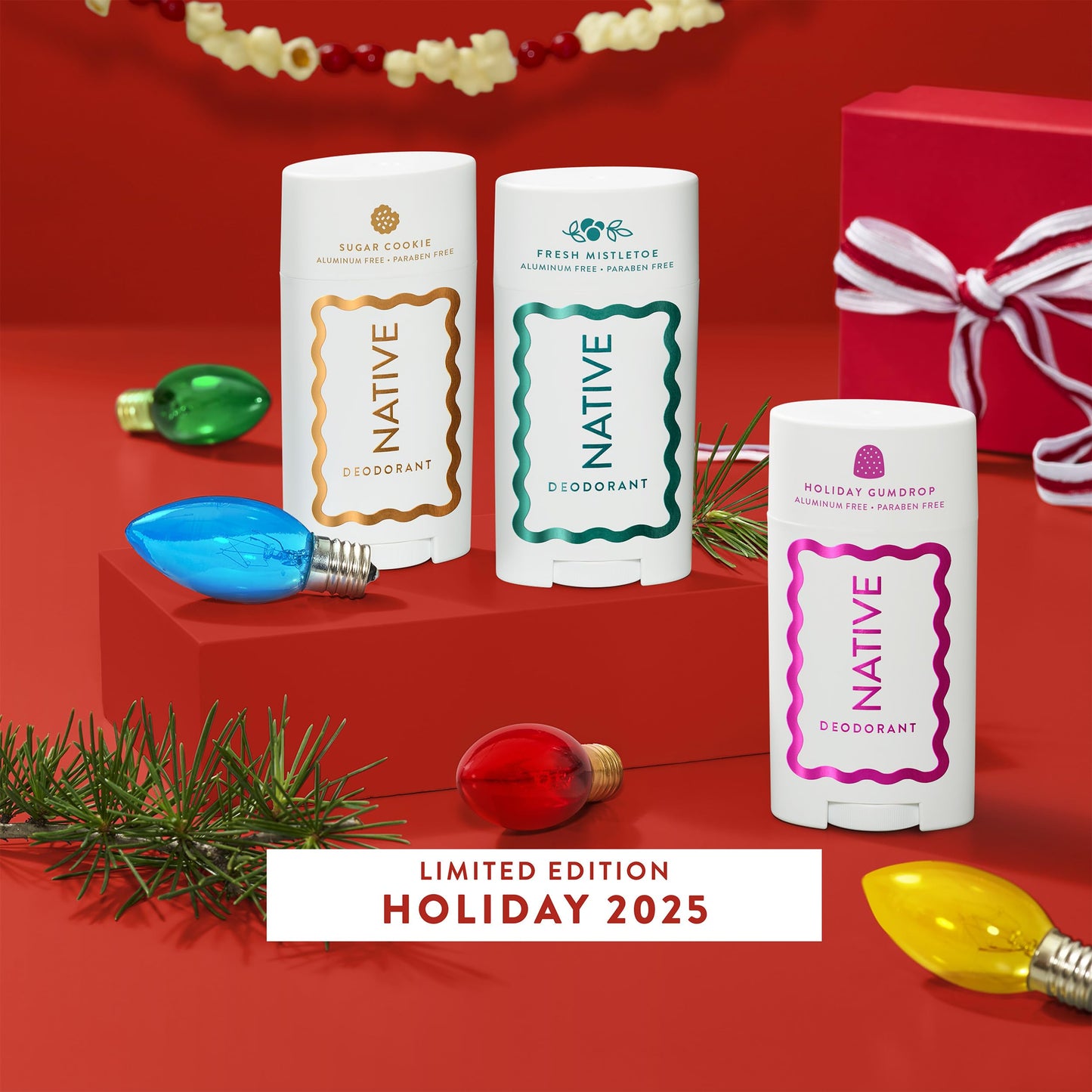 Native Deodorant, Holiday Edition, Sugar Cookie Scent, Contains Naturally Derived Ingredients, 72 Hour Odor Control | Deodorant for Women and Men, Aluminum Free with Baking Soda