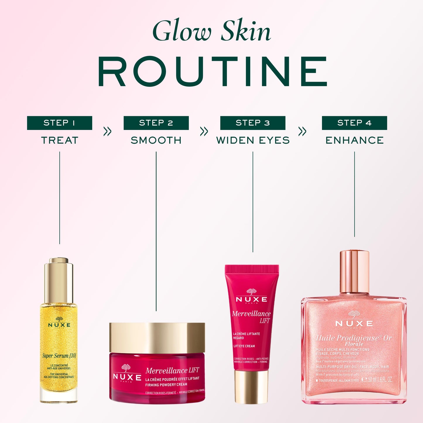 Nuxe Huile Prodigieuse Floral Shimmering Multi Purpose Dry Oil for Face Body. Luxurious Radiant Glow and Hydration, 1.6 Fl Oz