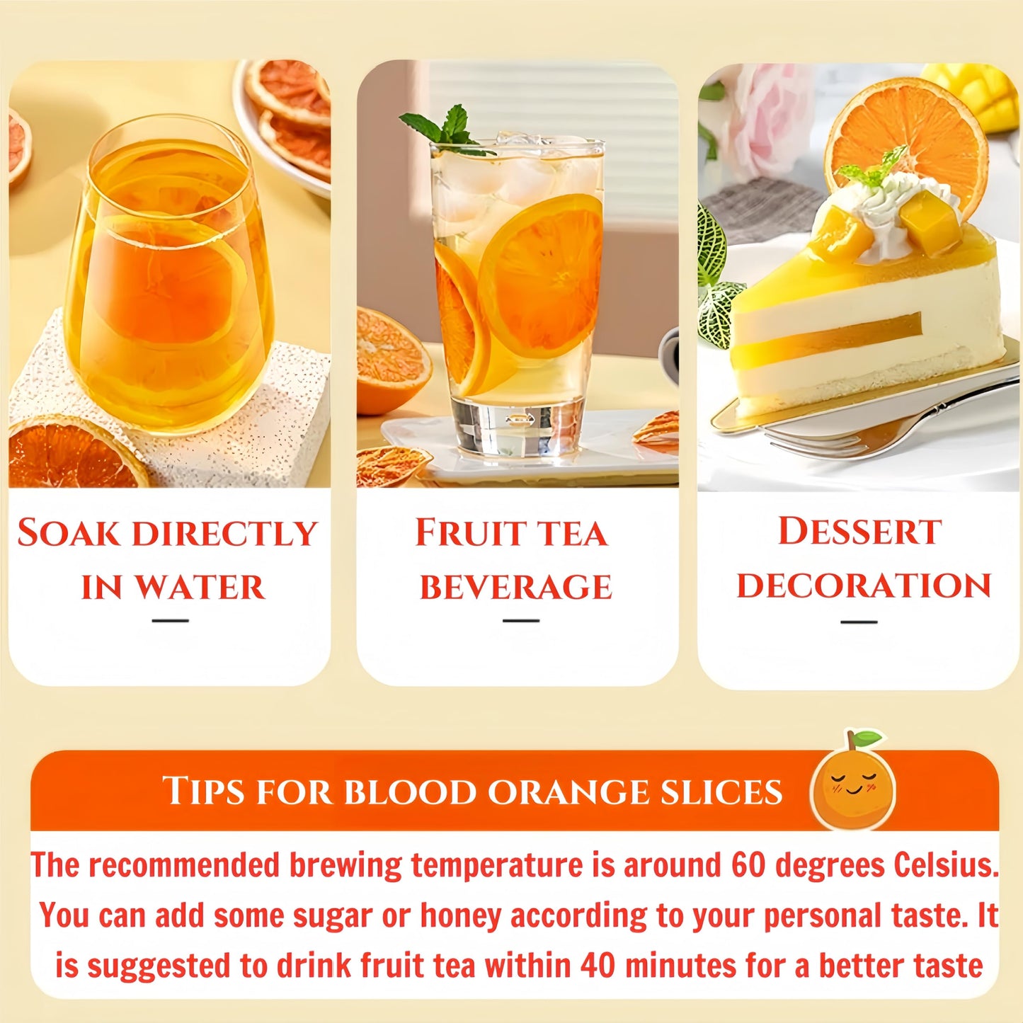 Drink Botanicals Blood Orange Slices - 85g/3oz Pure Dehydrated Citrus Wheels in Reusable Jar, No Added Sugar & Wheat-Free Garnish for Cocktails, Baking, Wreaths & Tea Infusions