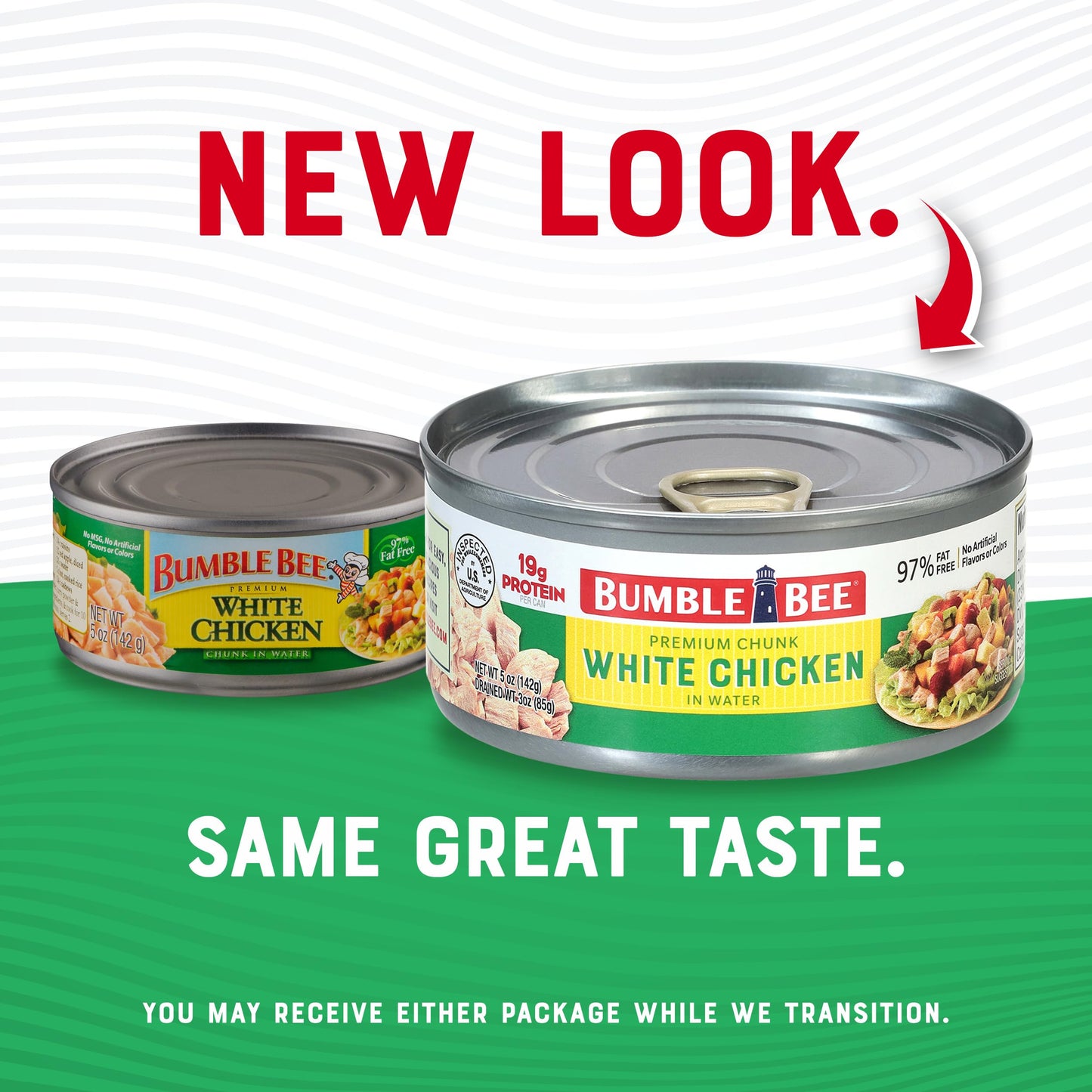 Bumble Bee Premium White Chicken Breast with Rib Meat in Water - 19g Protein per Serving - Gluten Free, Keto Friendly Canned Chicken - 5 oz (Pack of 1)
