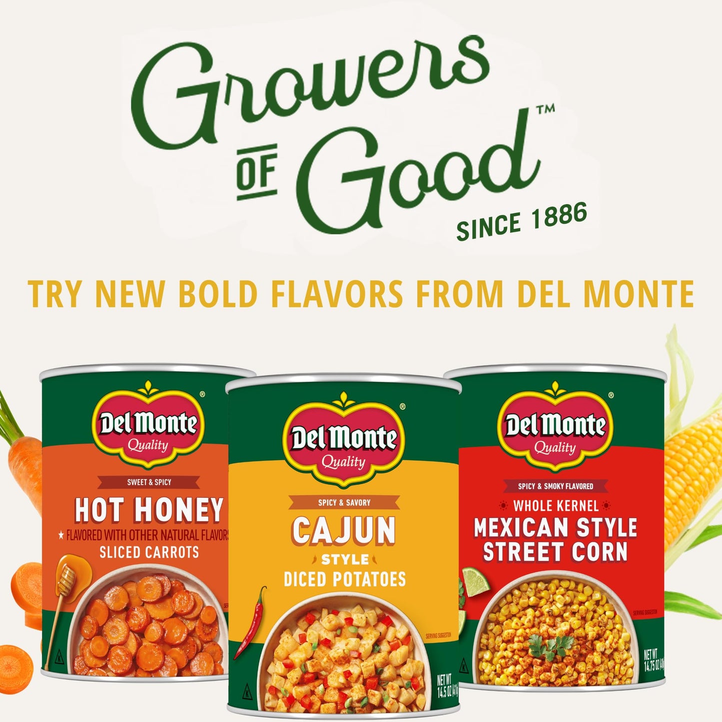 Del Monte Hot Honey Flavored Sliced Carrots, 14.5 oz. Cans, Pack of 12