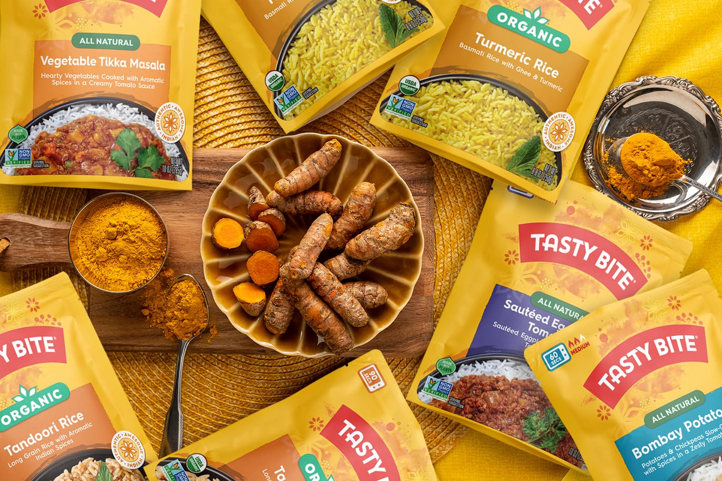 Tasty Bite Rice Variety Pack, 8 Flavors, Basmati, Jasmine, Brown, Sticky, Coconut, Turmeric, Thai Lime, Garlic