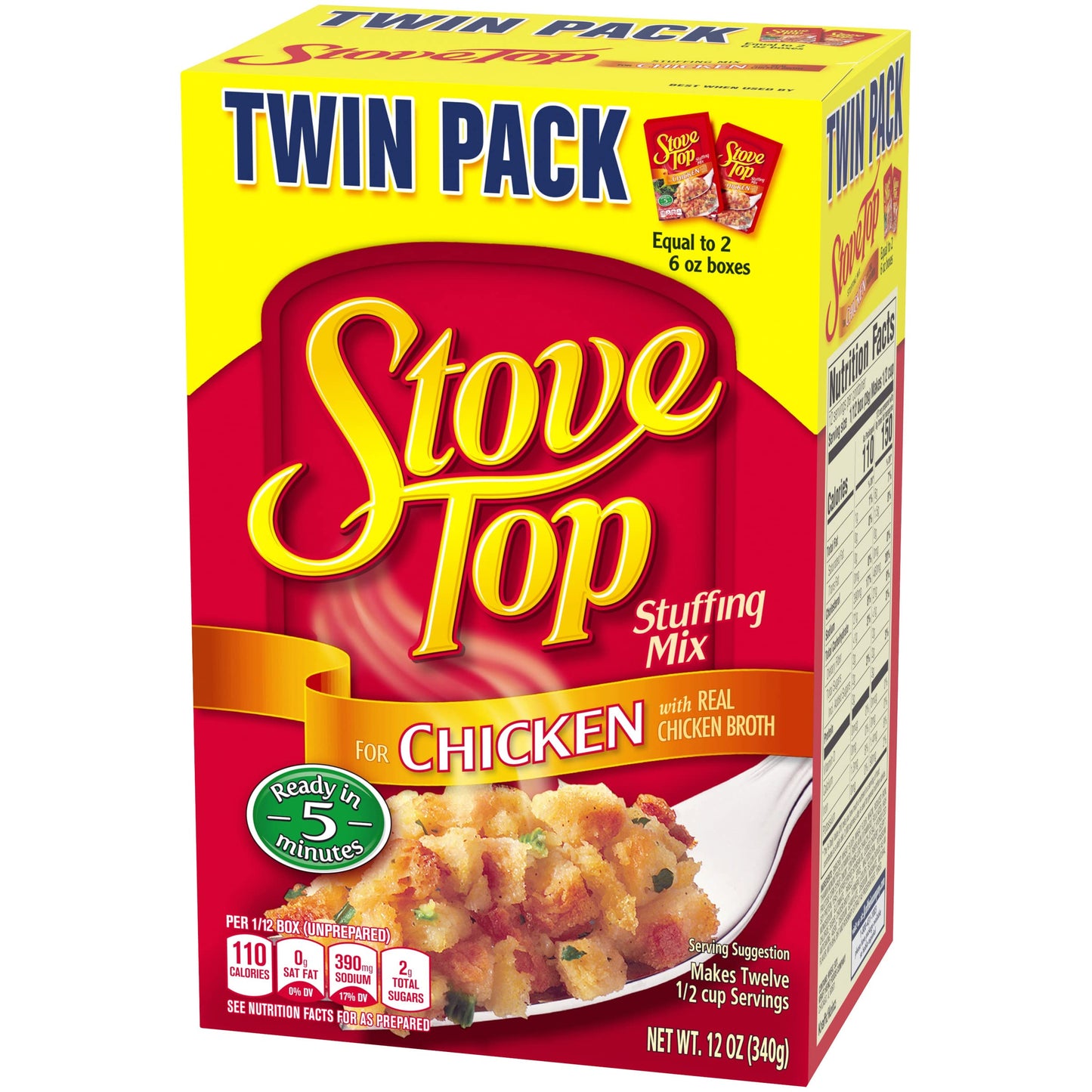 Stove Top Stuffing Mix, Chicken, 12 Ounce Box