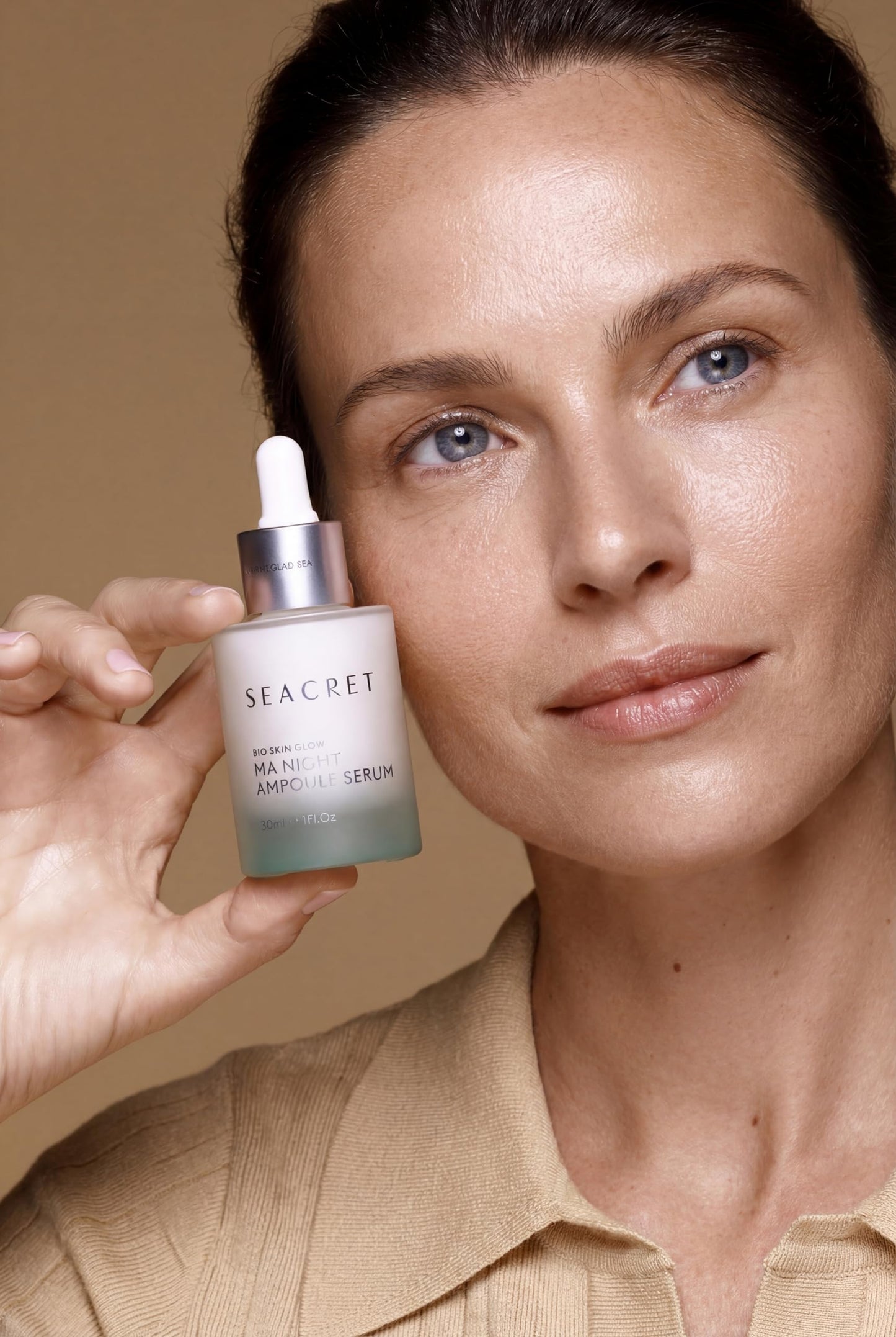 SEACRET Minerals Bio Skin Glow Face Serum, Multi-Acid Complex Night Serum for Face, Ampoule, 1 Fl Oz / 30 ml