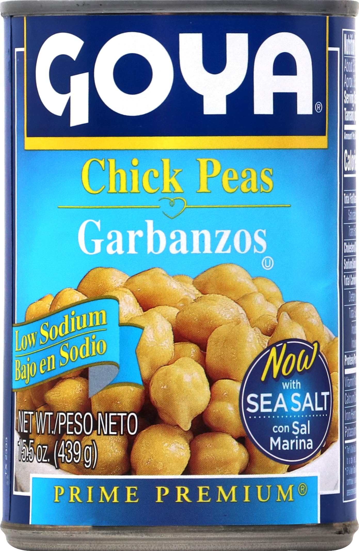 Goya Foods Low Sodium Chick Peas, 15.5 Ounce (Pack of 2)