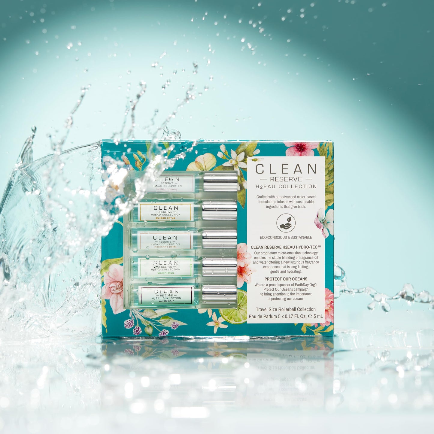 CLEAN H2EAU Fragrance Discovery Gift Set, Travel Mini Size, Water-Based Layerable Daily Perfume, Cruelty-Free, Ethyl Alcohol, Phthalate & Paraben Free