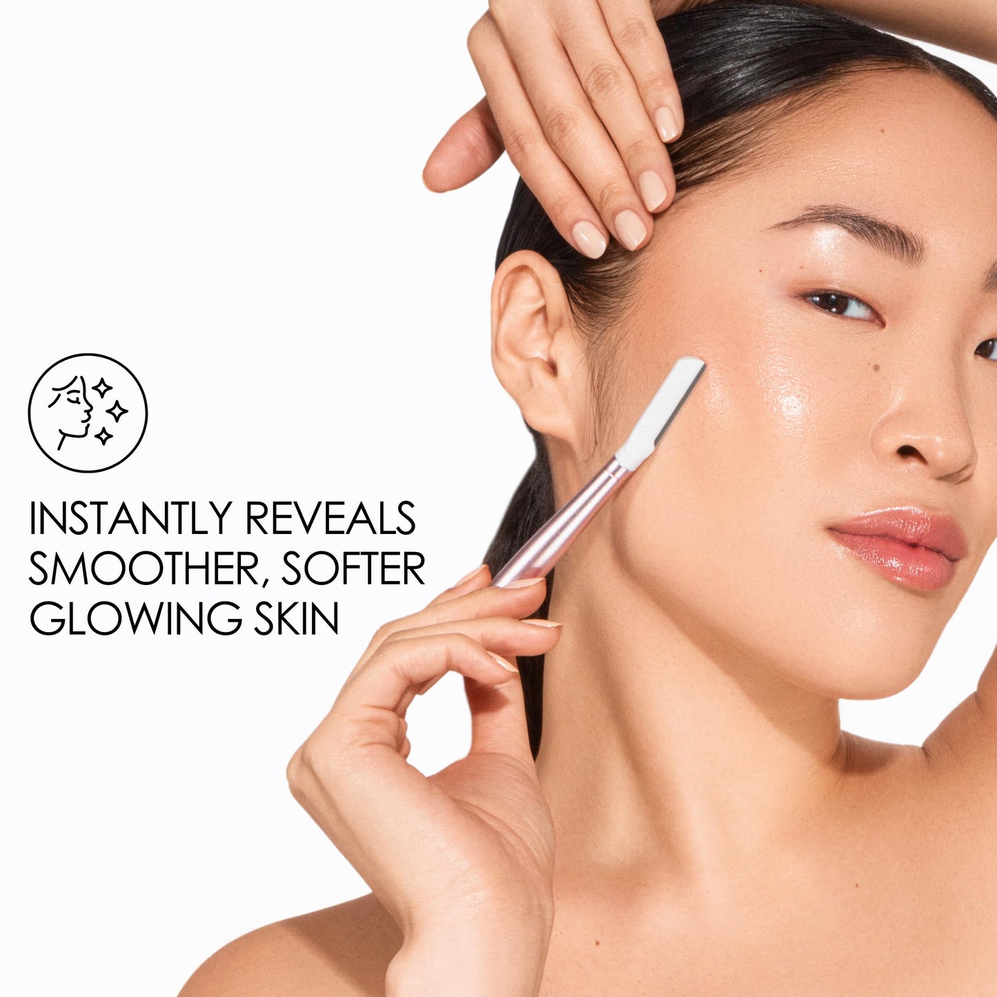 JAPONESQUE - SKINTherapy Dermaplaning Facial Razors - Two Blade Sizes with Interchangeable Handle, Eyebrow Razor, Ultra Sharp Japanese Blades, For Hair Removal, Multipurpose Exfoliating
