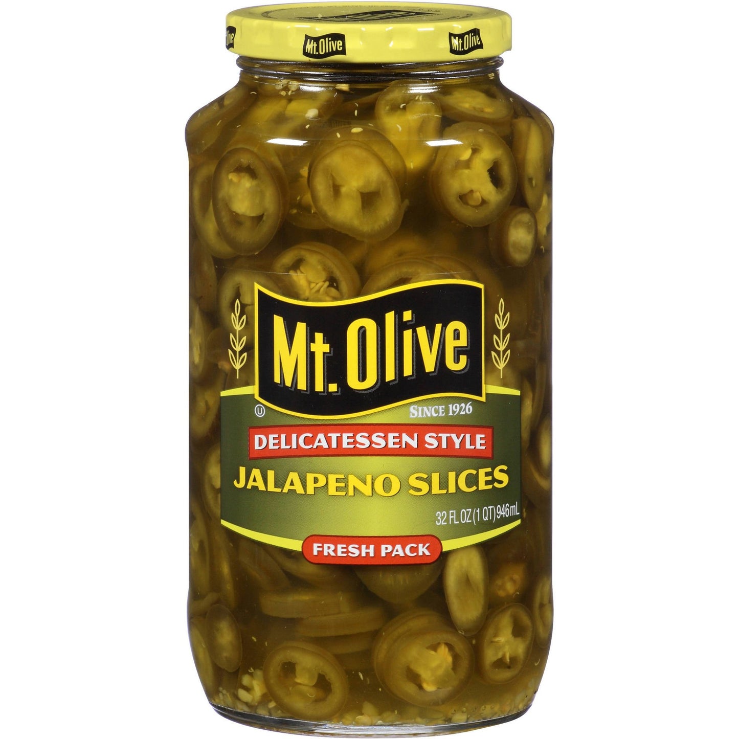 Mt. Olive Jalapeno Slices, 32 fl oz