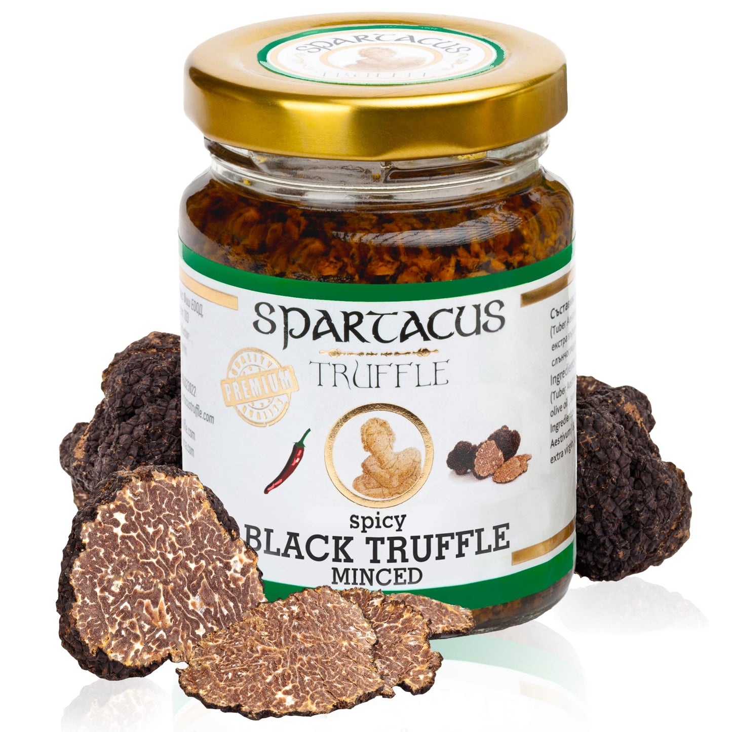 Spartacus Black Minced Truffle | Slightly Spicy | Treat yourself to culinary excellence | Exquisite black truffles for gourmets (90g)