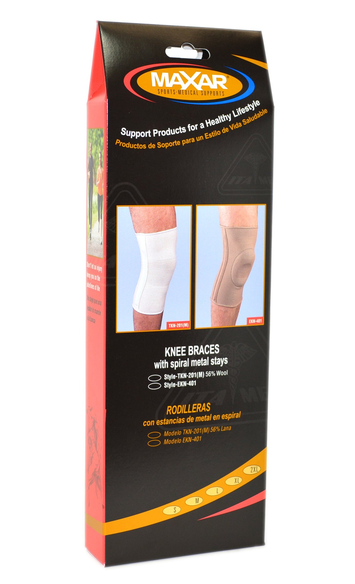 Maxar Wool/Elastic Knee Brace with Stays (56% wool), X-Large