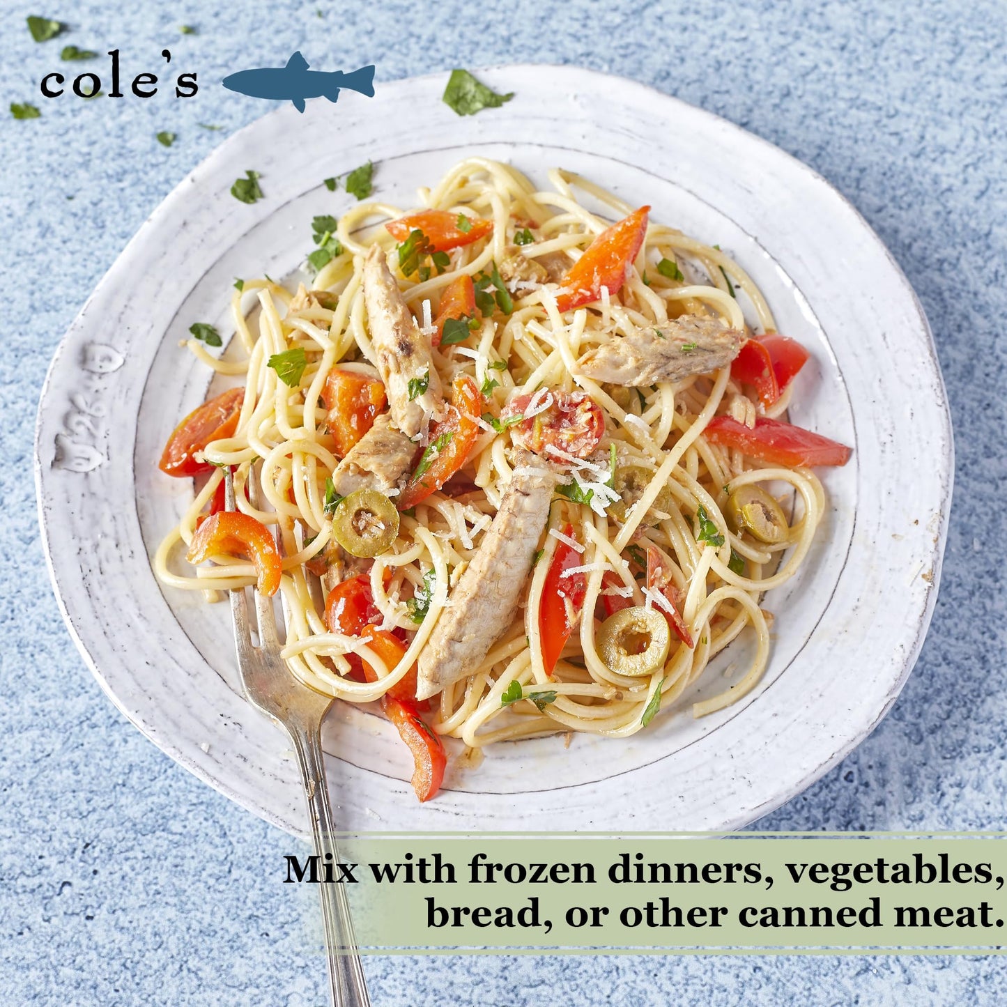 Cole's Pack of 5 Wild Mackerel in Olive Oil - Canned & Jarred Seafood, Skinless, Boneless, Small Atlantic Mackerel Fish, Preservative & Gluten Free