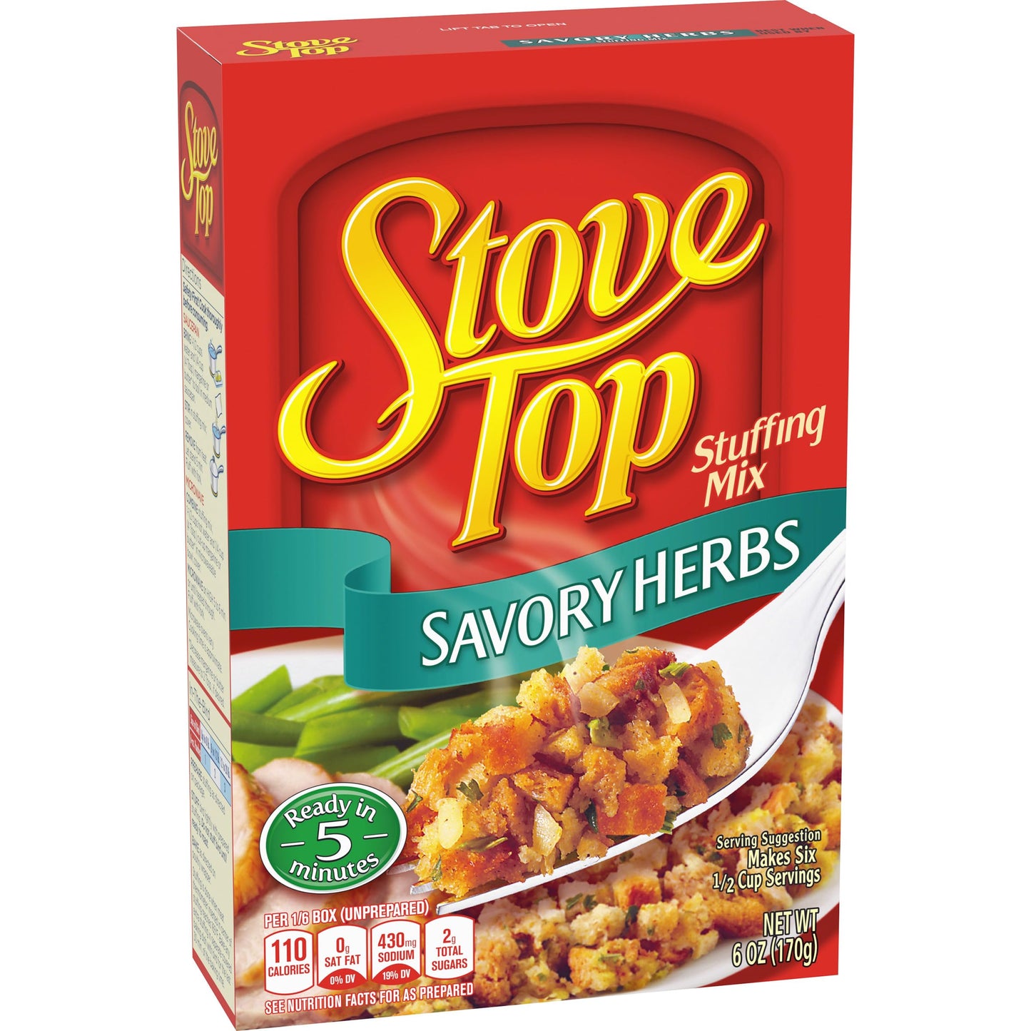 Stove Top Savory Herbs Stuffing Mix, 6 oz Box