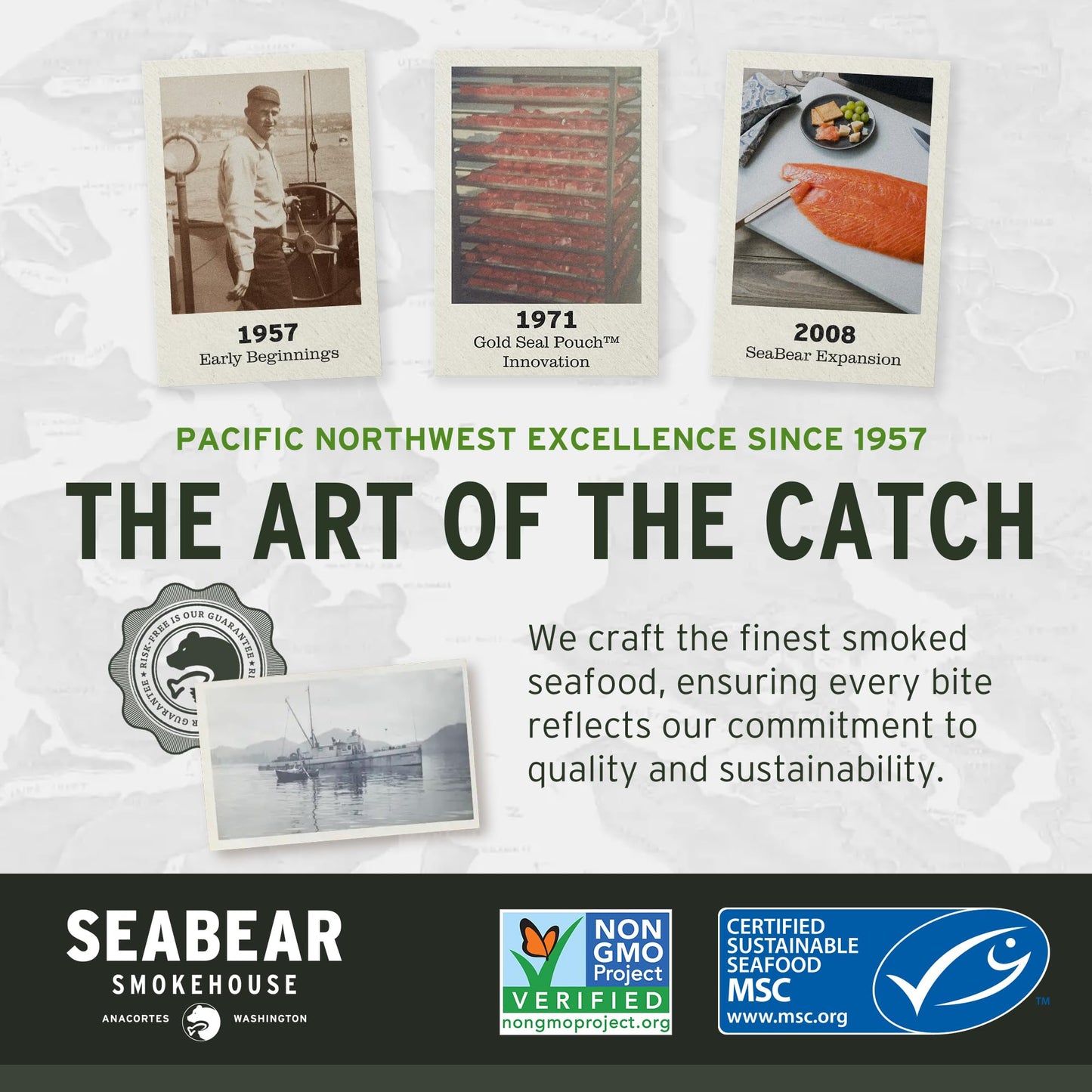 SeaBear Ready to Eat Smoked Wild Sockeye Salmon 3-Pack Wild-Caught Salmon, Fully Cooked in Gold Seal Pouch, No Refrigeration Needed, Shelf-Stable Gourmet Meal or Snack, 3.5 oz (Pack of 3)