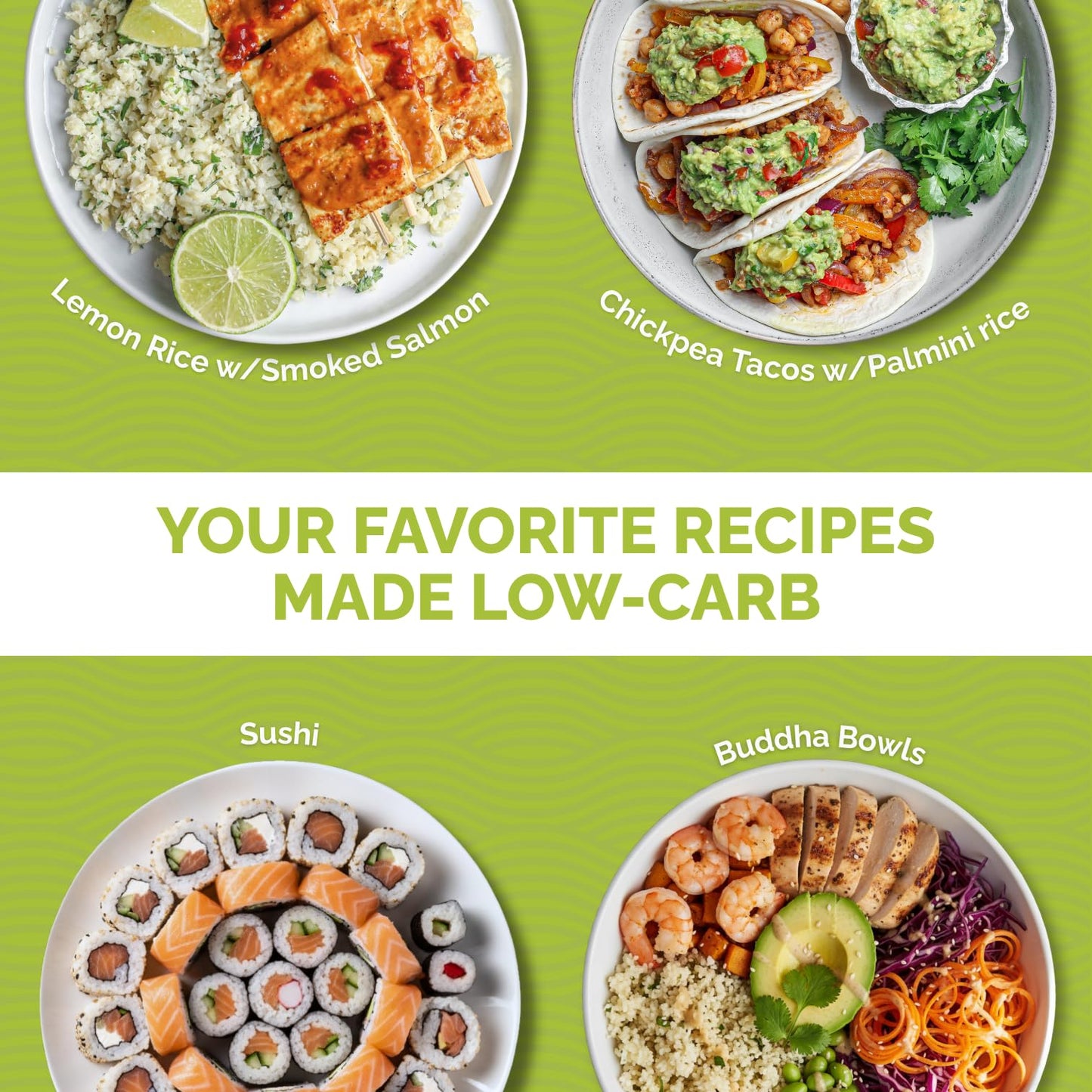 Palmini Rice | Low-Carb, Low-Calorie Hearts of Palm Rice | Keto, Gluten Free, Vegan, Non-GMO, Healthy | As seen on Shark Tank | (12 Ounces Pouches - Pack of 3)
