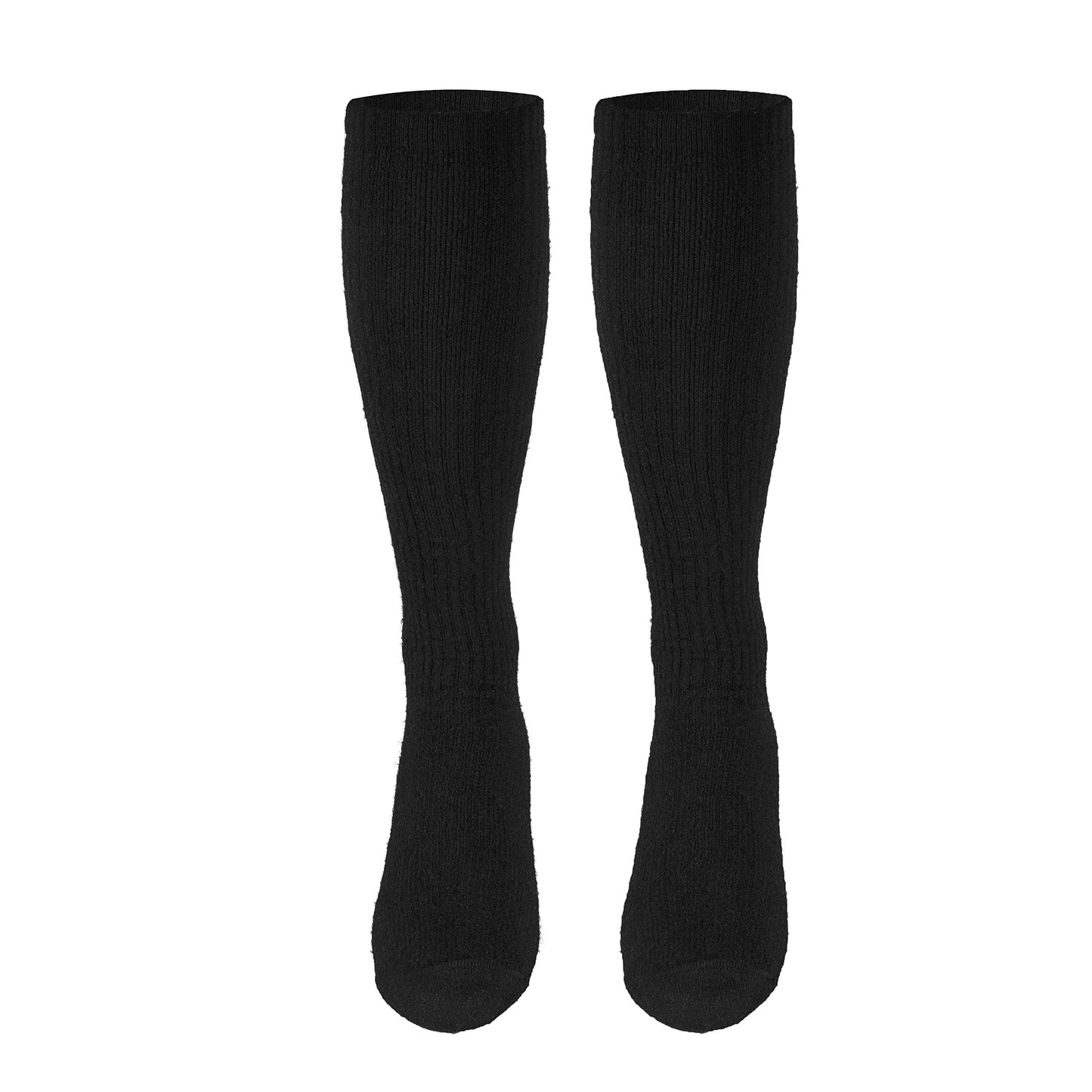 Truform Diabetic Compression Socks for Men and Women, 8-15 mmHg Knee High Over Calf Length, Black, X-Small