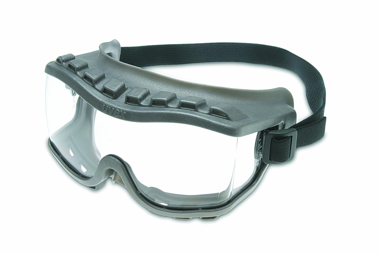 Honeywell Uvex by S3800 Strategy Safety Goggles, Gray Body, Clear Uvextra Anti-Fog Lens, Direct Vent, Fabric Headband