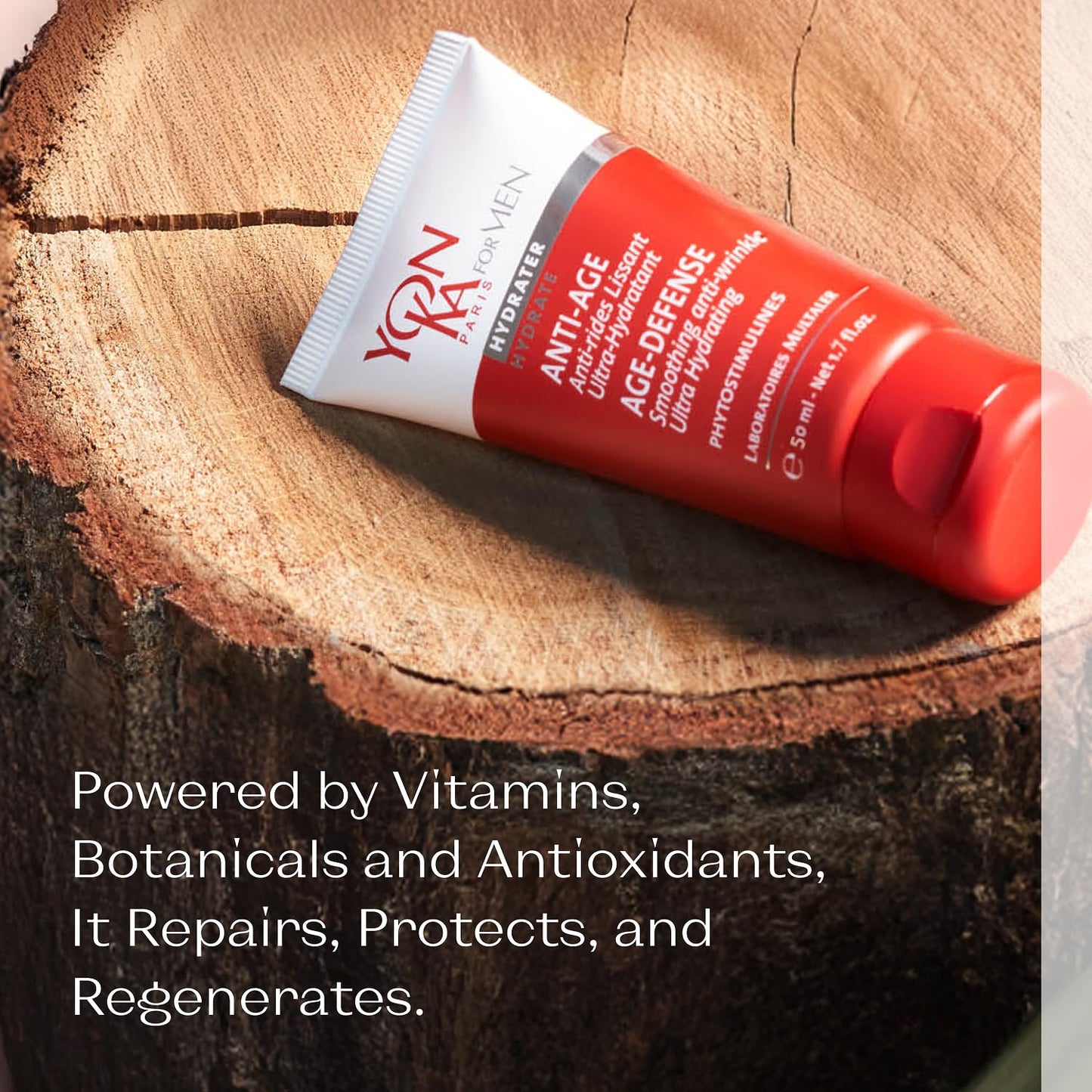 Yonka Mens Age Defense Moisturizer | Anti-Aging Daily Face Lotion for Dry and Mature Skin | Prevent Wrinkles with Nutrient Rich Creme | 1.69 fl oz