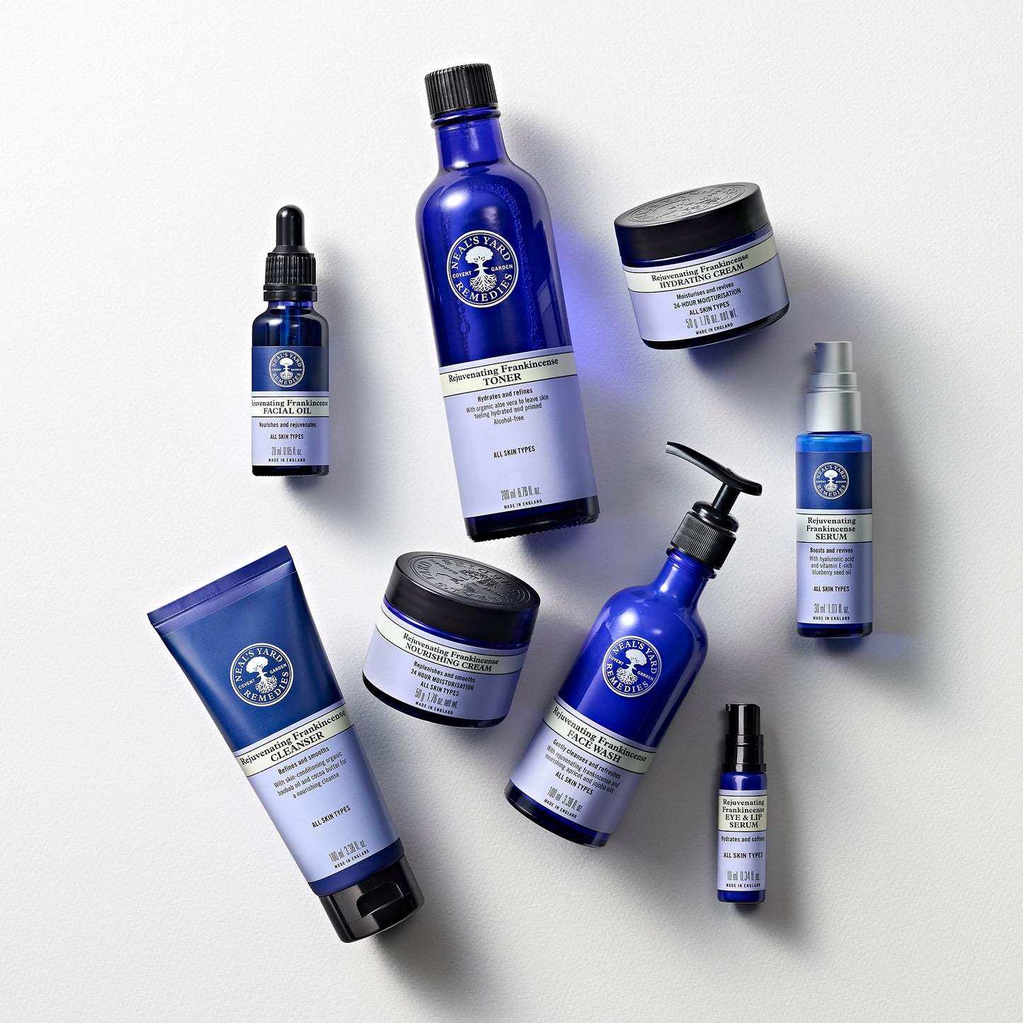 Neal's Yard Rejuvenating Frankincense Facial Oil, 12-Hour Skin-Balancing Moisture, Replenishes & Rejuvenates All Skin Types, Cruelty Free, 28mL