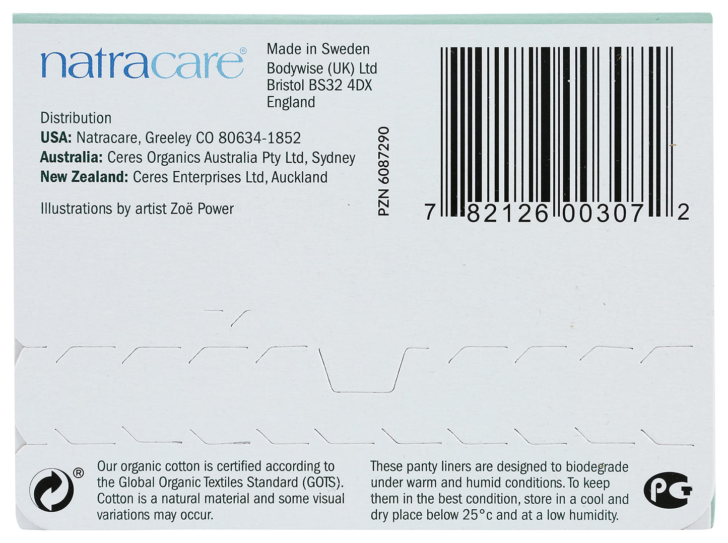 Natracare Natural Panty Liners, Tanga, 30 Count (Pack of 1)