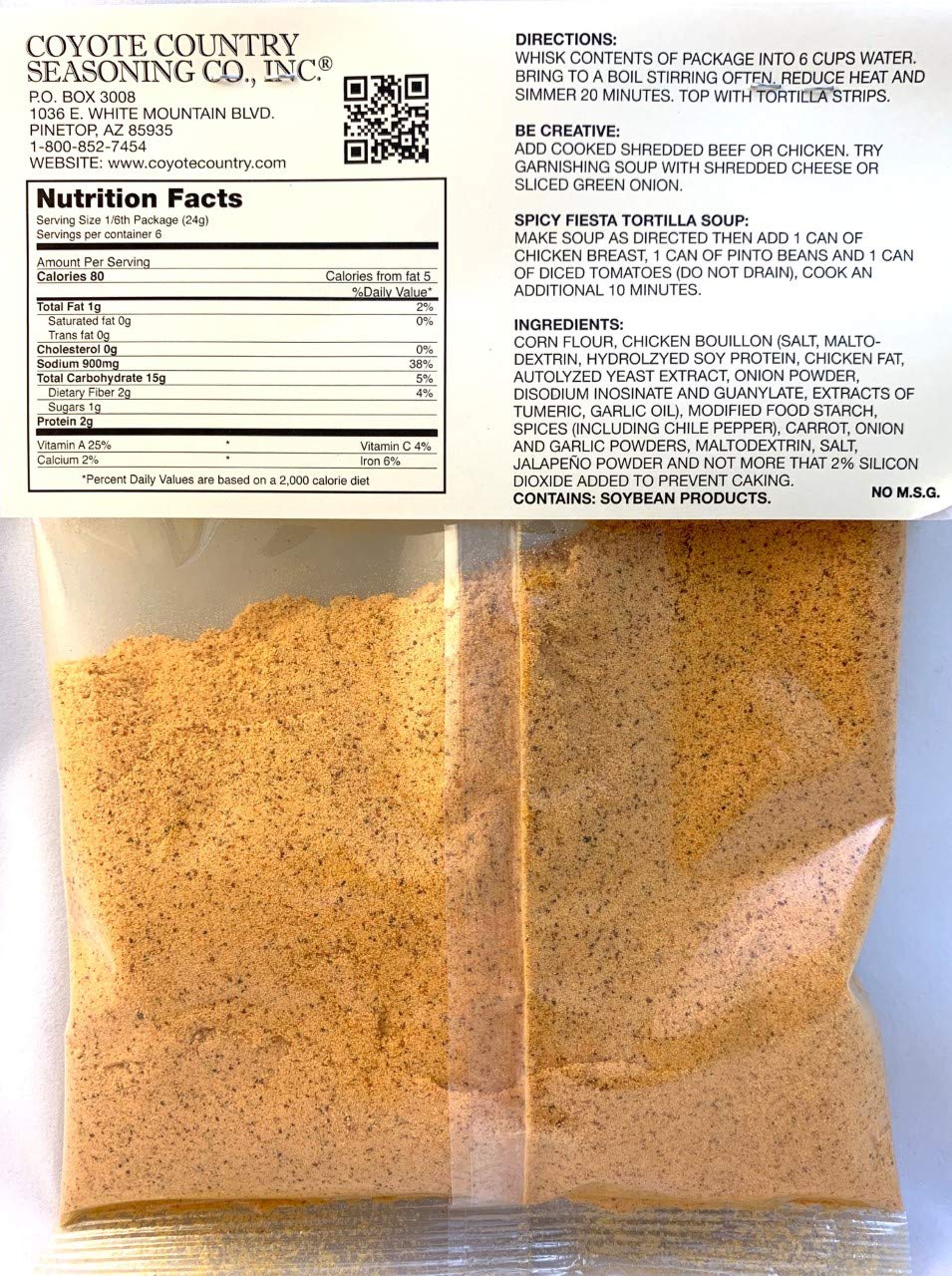 Coyote Country's Tortilla Soup Mix (Spicy) (3 Pack)