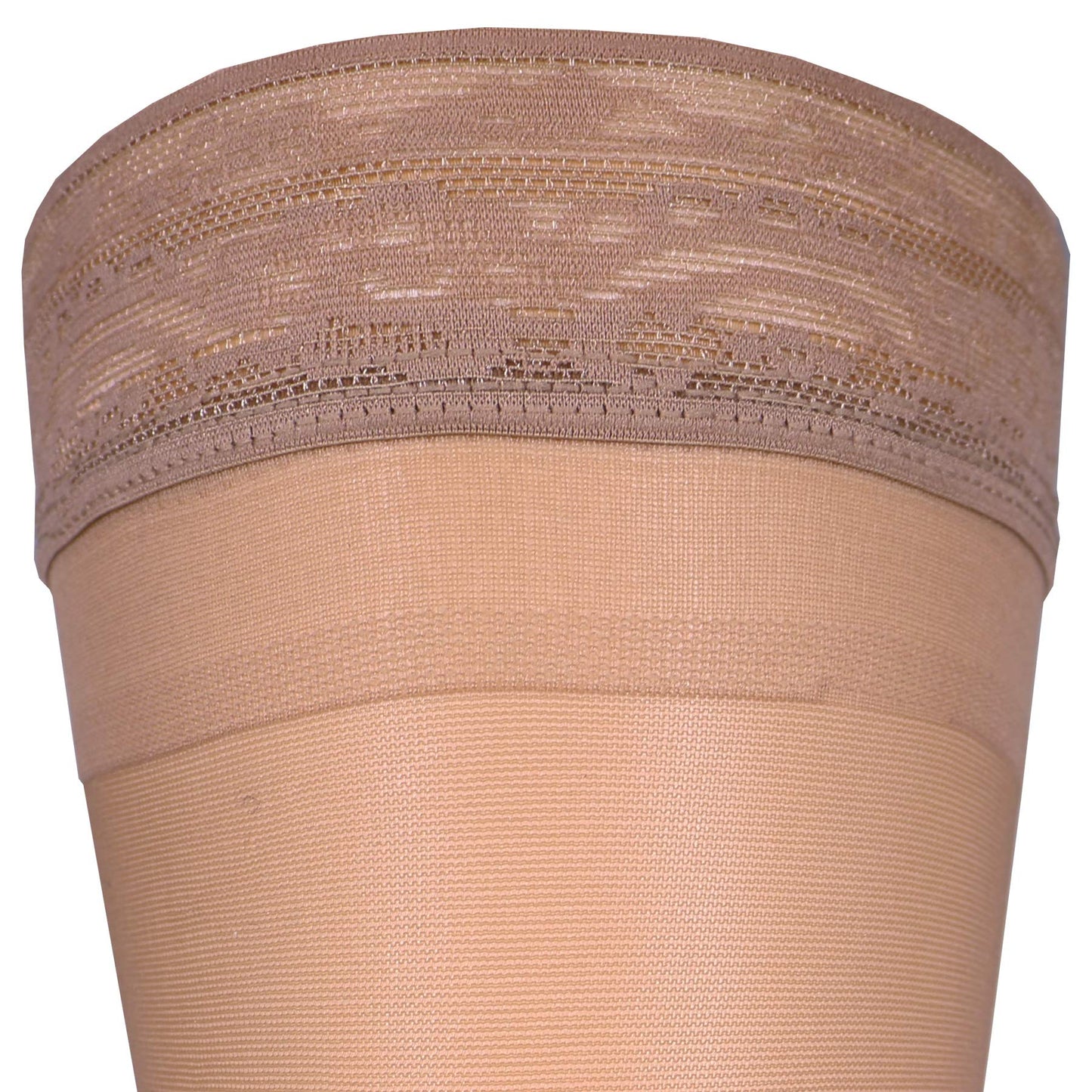 NuVein Sheer Compression Stockings for Women, 8-15 mmHg Support, Light Denier, Thigh High, Closed Toe, Beige, Large