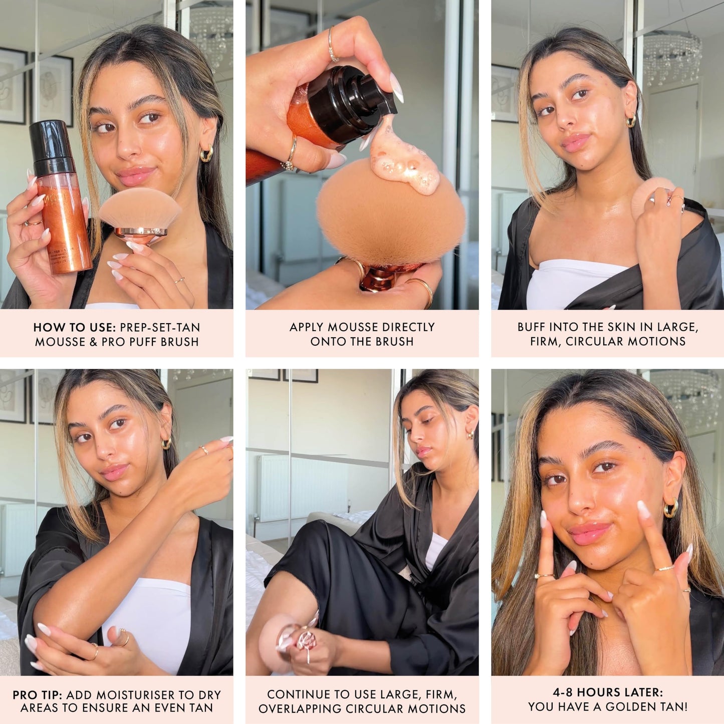 ICONIC LONDON Prep Set Tan Mousse | Long Lasting, Sun Kissed Skin, Bronze Glow, Cruelty-Free, Vegan Makeup
