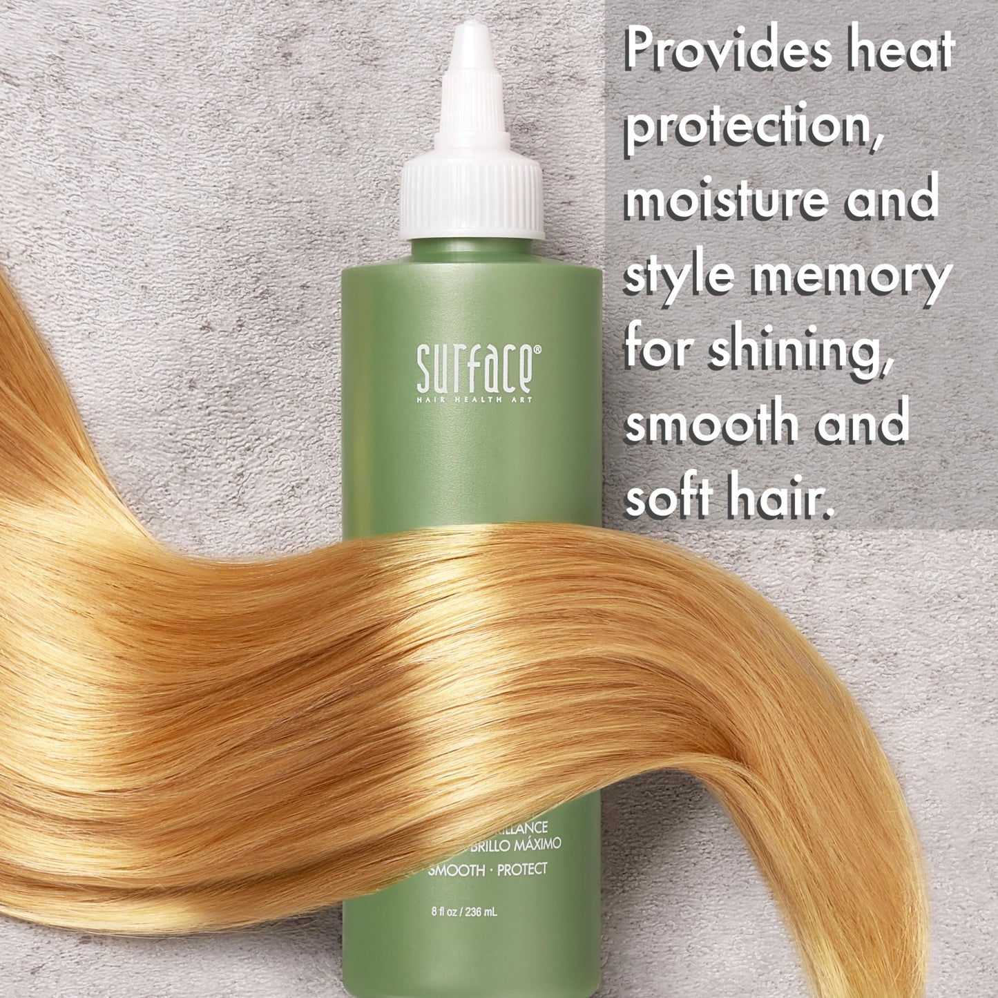 SURFACE Hair Blowout High Gloss Rinse– Organic Ingredients for Women and Men, Heat-Resistant with Babassu Oil for Longer Lasting Blowouts - 8 fl oz