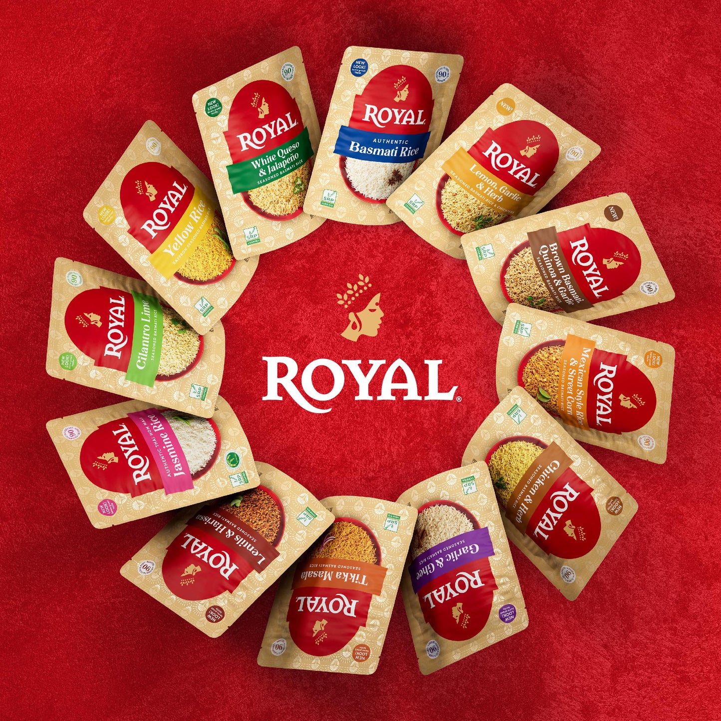 Royal Basmati Rice - Ready to Heat Basmati Rice - (6 Pack) 8.5 oz Microwaveable Pouch