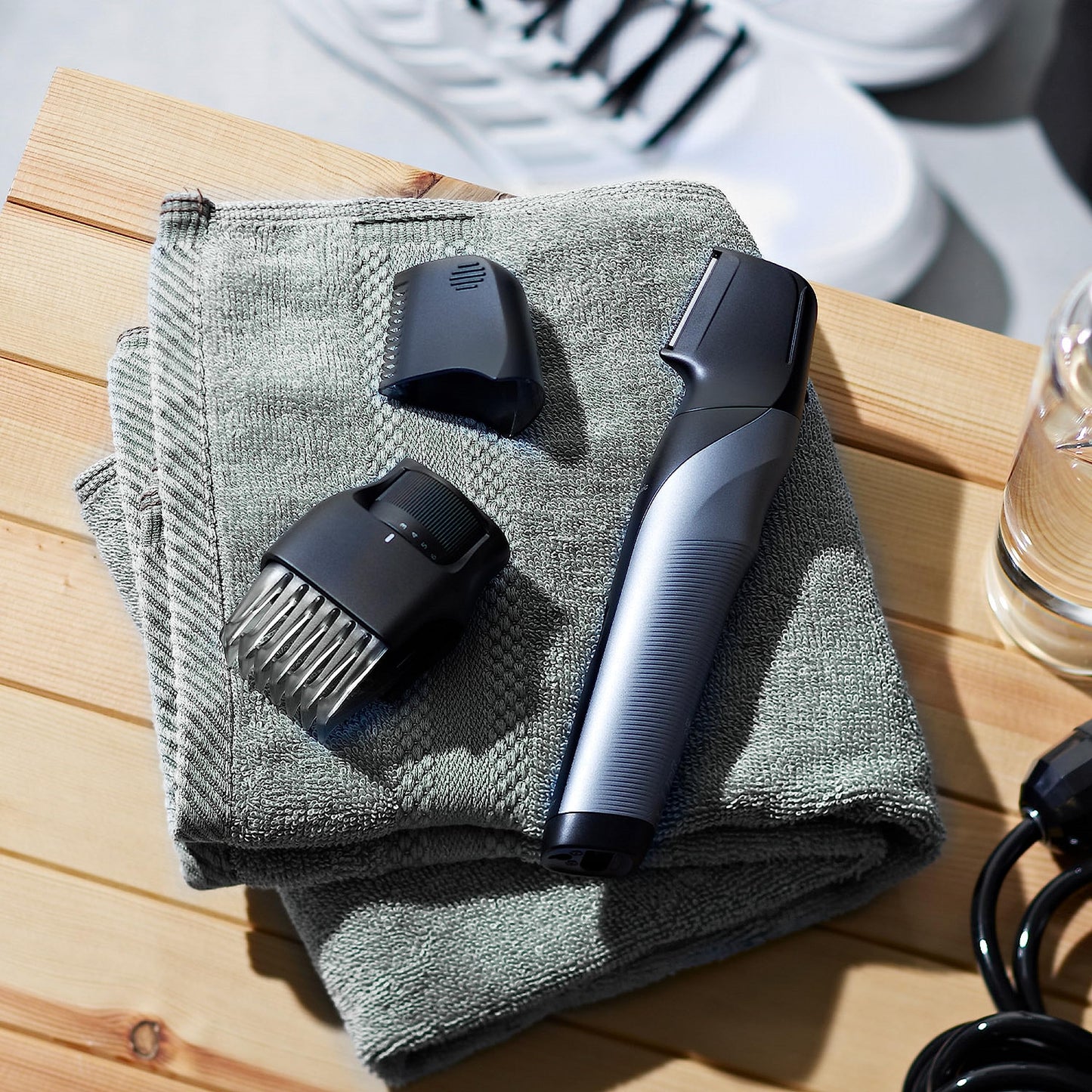 Panasonic Body Groomer for Men and Women, Unisex Wet/Dry Cordless Electric Body Hair Trimmer with 2 Comb Attachments, Multi-Directional Shaving in Sensitive Areas - ER-GK80-S (Black)