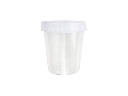 Caplugs Evergreen 240-5614-030 Specimen Containers SLSC Series, 120mL/4oz, 60.7mm (D) x 73mm (H), Polypropylene with Natural Cap, Leak Resistant Closure, Storage, Labware, (Pack of 100)
