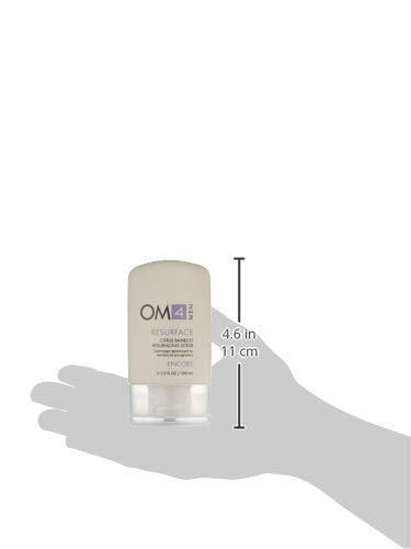 Organic Male OM4 Resurface: Citrus Bamboo Resurfacing Scrub - Mens Gentle Exfoliator Renews Hydrates Skin