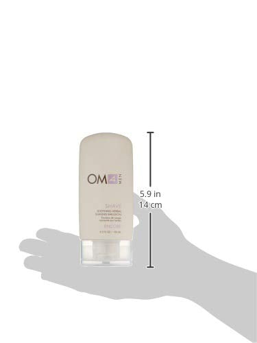 Organic Male OM4 Shave: Soothing Herbal Shaving Emulsion - Mens Grooming Preshave Oil, Shave Cream, Hydrating Mask all-in-one